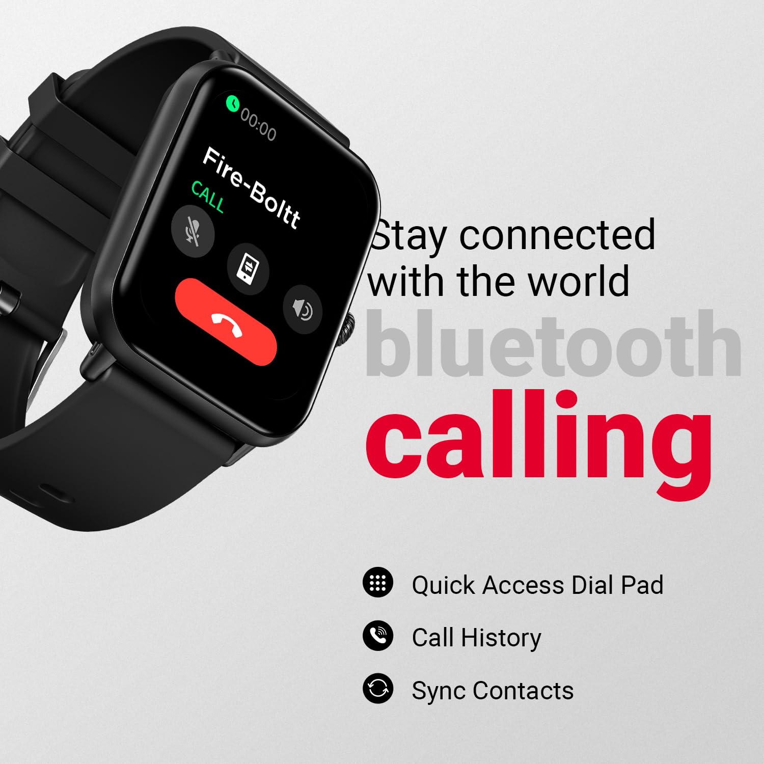 Fire-Boltt Ninja Call Pro Plus Bluetooth Calling Smart Watch, 1.83″ HD Display, AI Voice Assistant, 120+ Sports Modes, IP67 Waterproof, SpO2 & Heart Rate Monitor Smartwatch for Men & Women - Black image 4