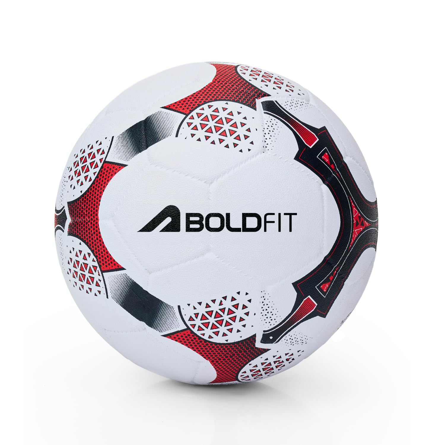 Boldfit Blaze Football Practise Foot Ball with Pump Training Football Size 5 Original for All Ages Group Rubber Moulded Standard Sports Foot Ball for Ground, Grass, Turf, Outdoor Waterproof - Red image 5