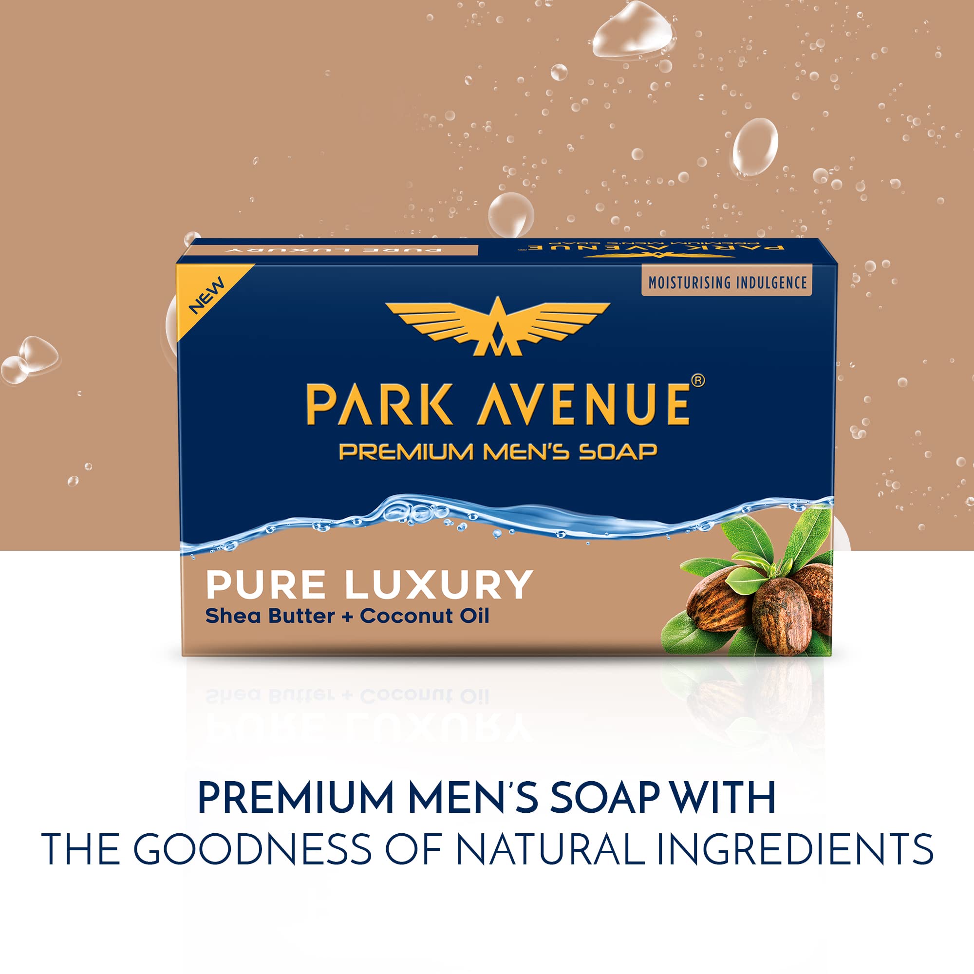 Park Avenue Premium Men’s Soaps for Bath – Pure Luxury | 125g (Pack of 4) | Enriched with Shea Butter & Coconut Oil | Grade 1 Soap | For All Skin Types image 2
