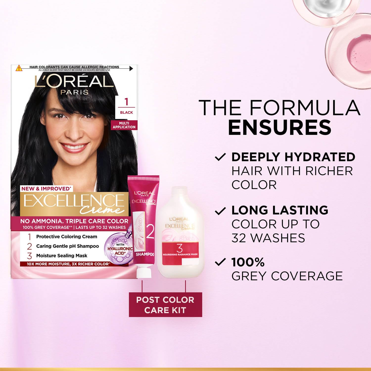 L'Oreal Paris Excellence Creme Hair Color, 1 Black image 4