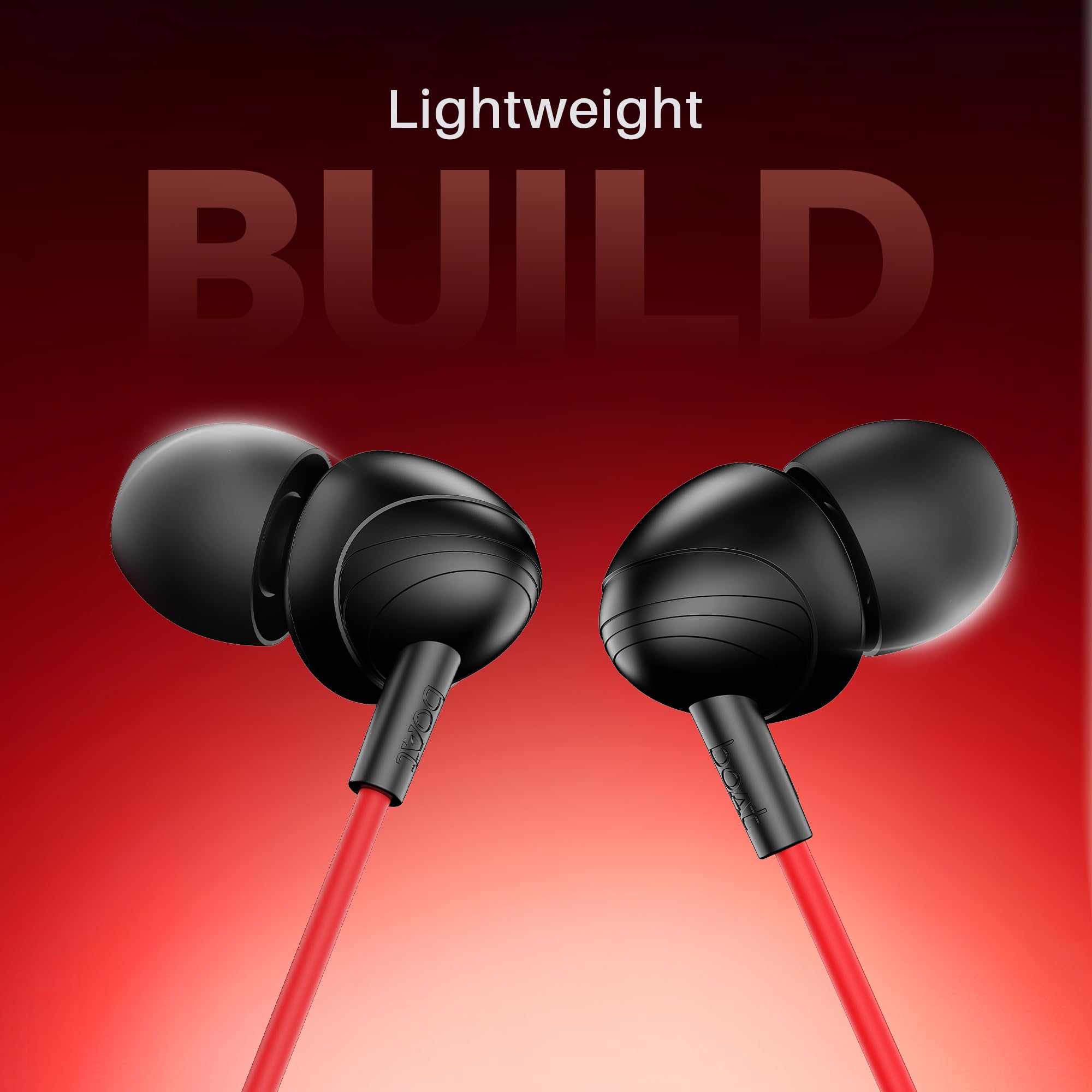 boAt Bassheads 211 Wired Earphones with 10mm Drivers, Signature Sound, in-Line Microphone, 3.5mm Jack, Voice Assistant & 120cm Cables (Raging Black) image 4