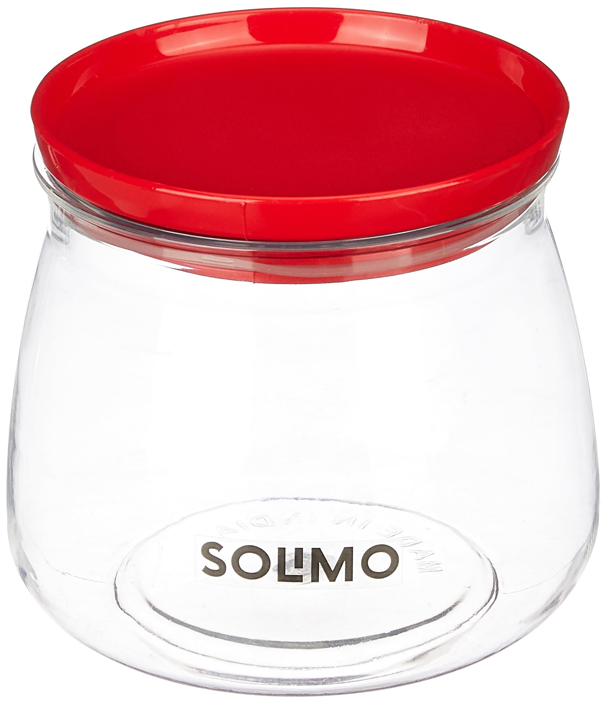 Amazon Brand - Solimo Plastic Storage Jar and Container Set I Air Tight & BPA Free Containers for Kitchen Storage Set I Grocery Kitchen Container Set I Multipurpose Jar, 800 Ml Each, Set 6, Red image 4