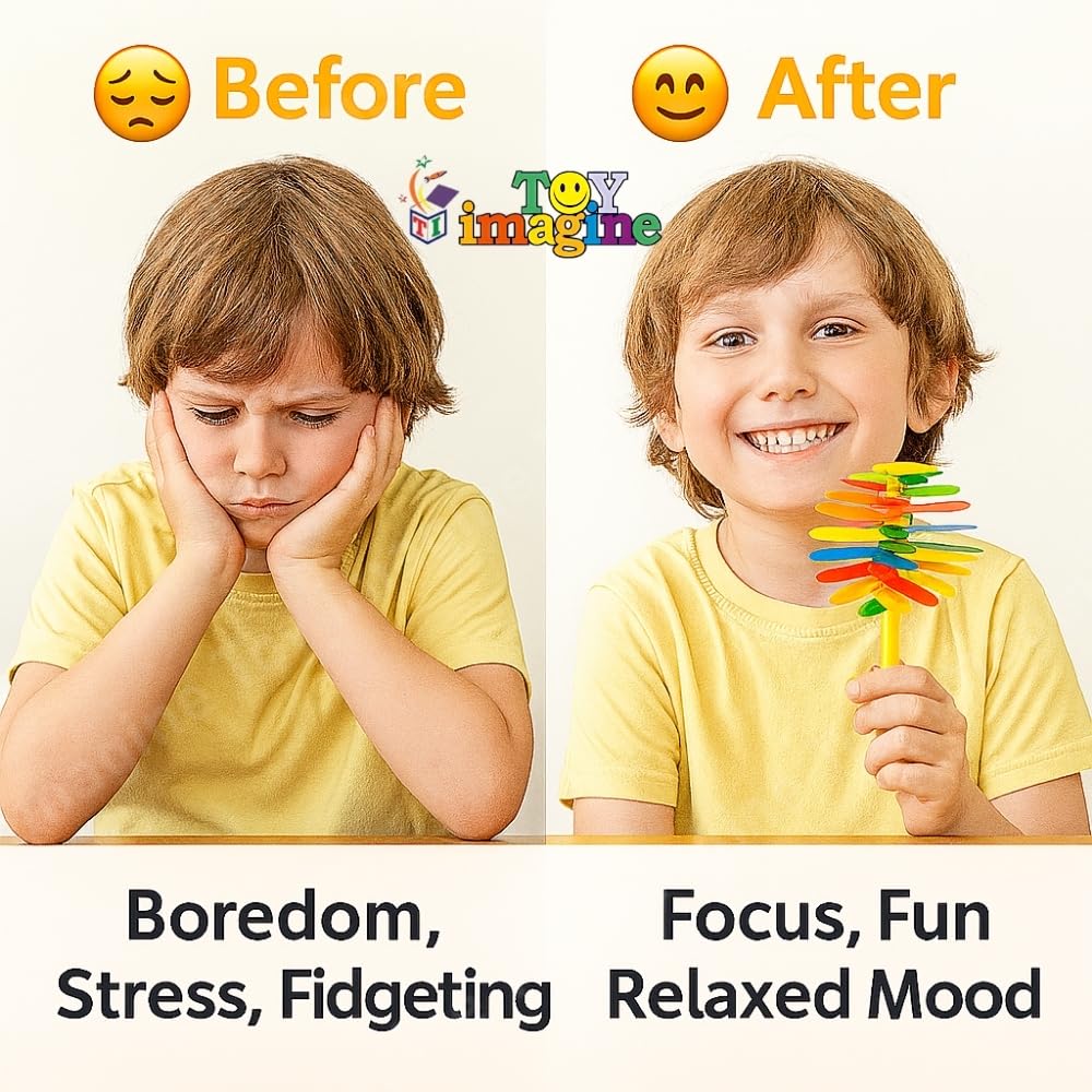 Toy Imagine Candy Flower Fidget Spinner Toy for Kids – BIS Certified Spinning Lollipop Floater Ball with Magic FlipSphere Action | Small Sensory Spring Toy for Boys & Girls Ages 3+ image 5