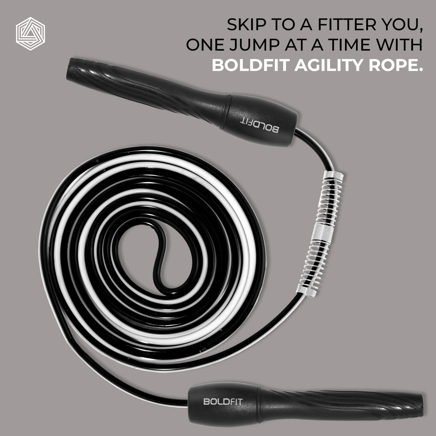Boldfit Skipping Rope for Men and Women Jumping Rope With Adjustable Height Speed Skipping Rope for Exercise, Gym, Sports Fitness Adjustable Jump Rope Black image 5