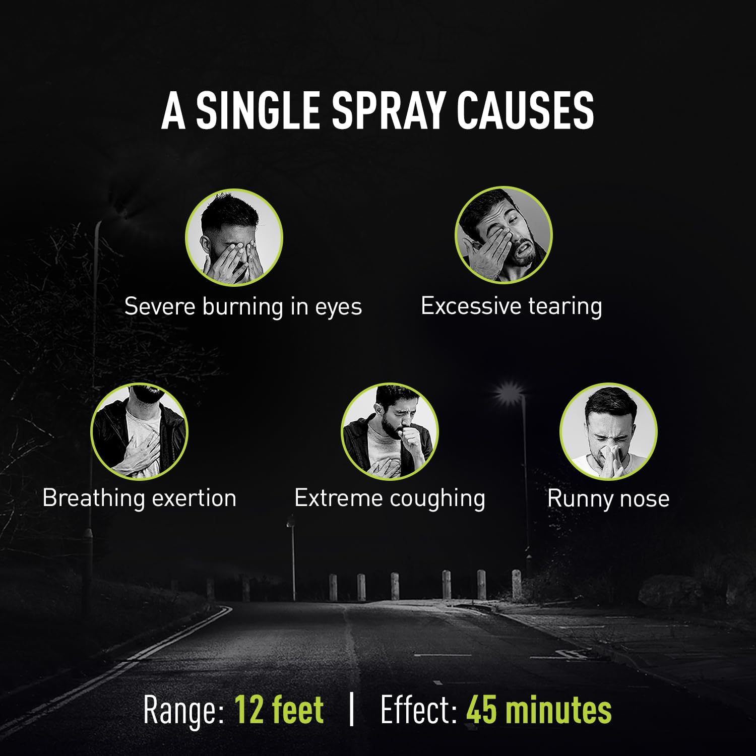 IMPOWER Self Defence Pepper Spray Green Chilli for Woman Safety - 55 ML (Pack of 1) | Pocket Size Long Range of 12ft | Pepper Spray, Very Strong, Protection & Safety image 4