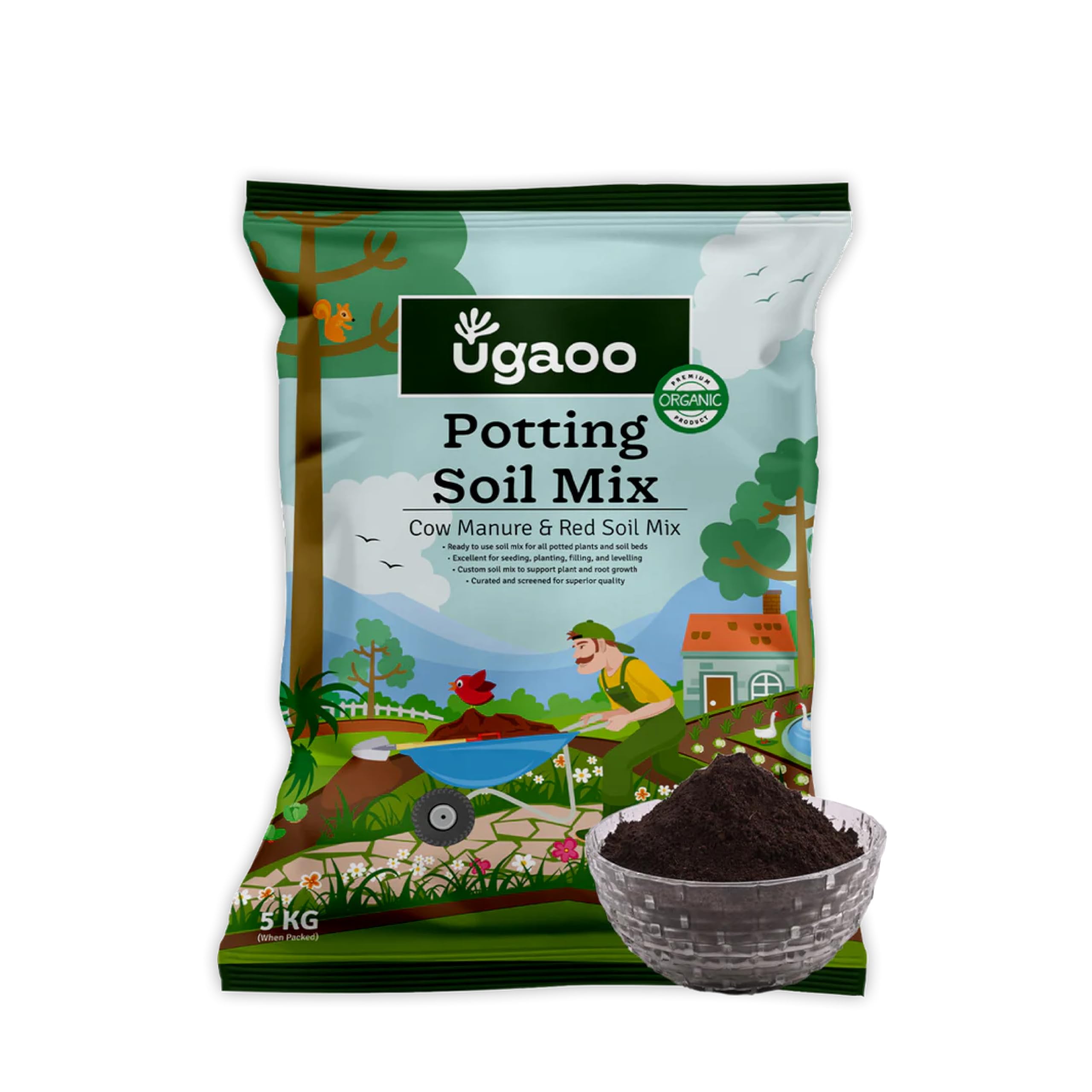 Ugaoo Organic Potting Garden Soil Mix for Plants Home Garden 5 Kg