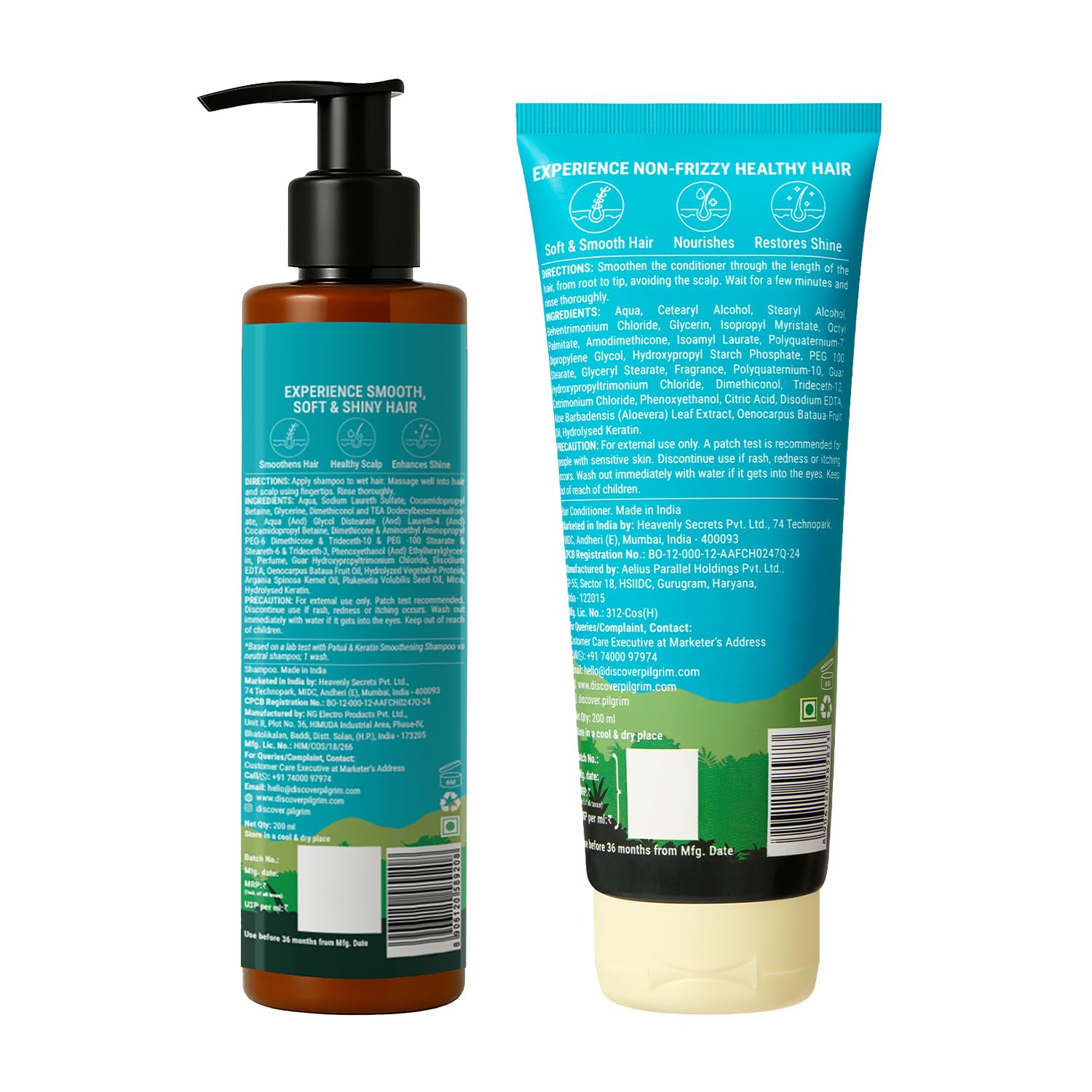 Pilgrim Advanced Patuá & Keratin Smoothing Shampoo And Conditioner, 2 Count image 3