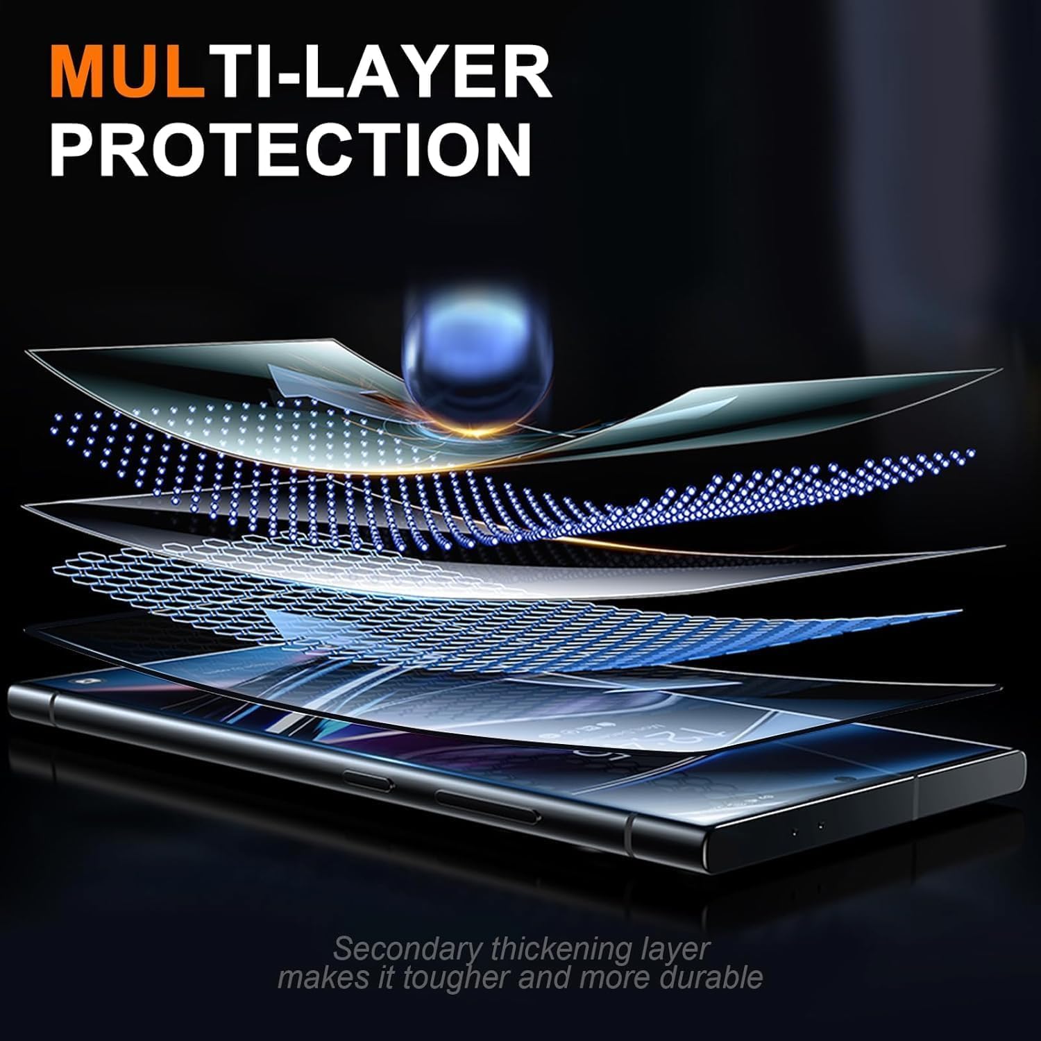 OpenTech® Military-Grade Gorilla Tempered Glass for Samsung Galaxy S25 Ultra (6.9 Inch) with Fingerprint Unlock, Edge to Edge Coverage - Case Friendly, Anti-scratch and Bubble free installation kit image 4