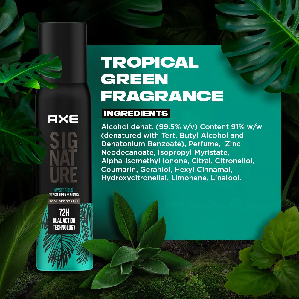 AXE Signature Mysterious Deodorant Long Lasting No Gas Body Perfume For Men 200 Ml image 4