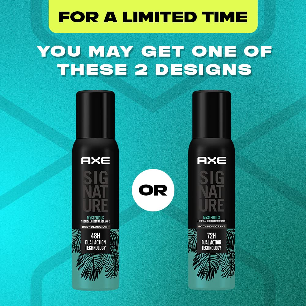AXE Signature Mysterious Deodorant Long Lasting No Gas Body Perfume For Men 200 Ml image 3