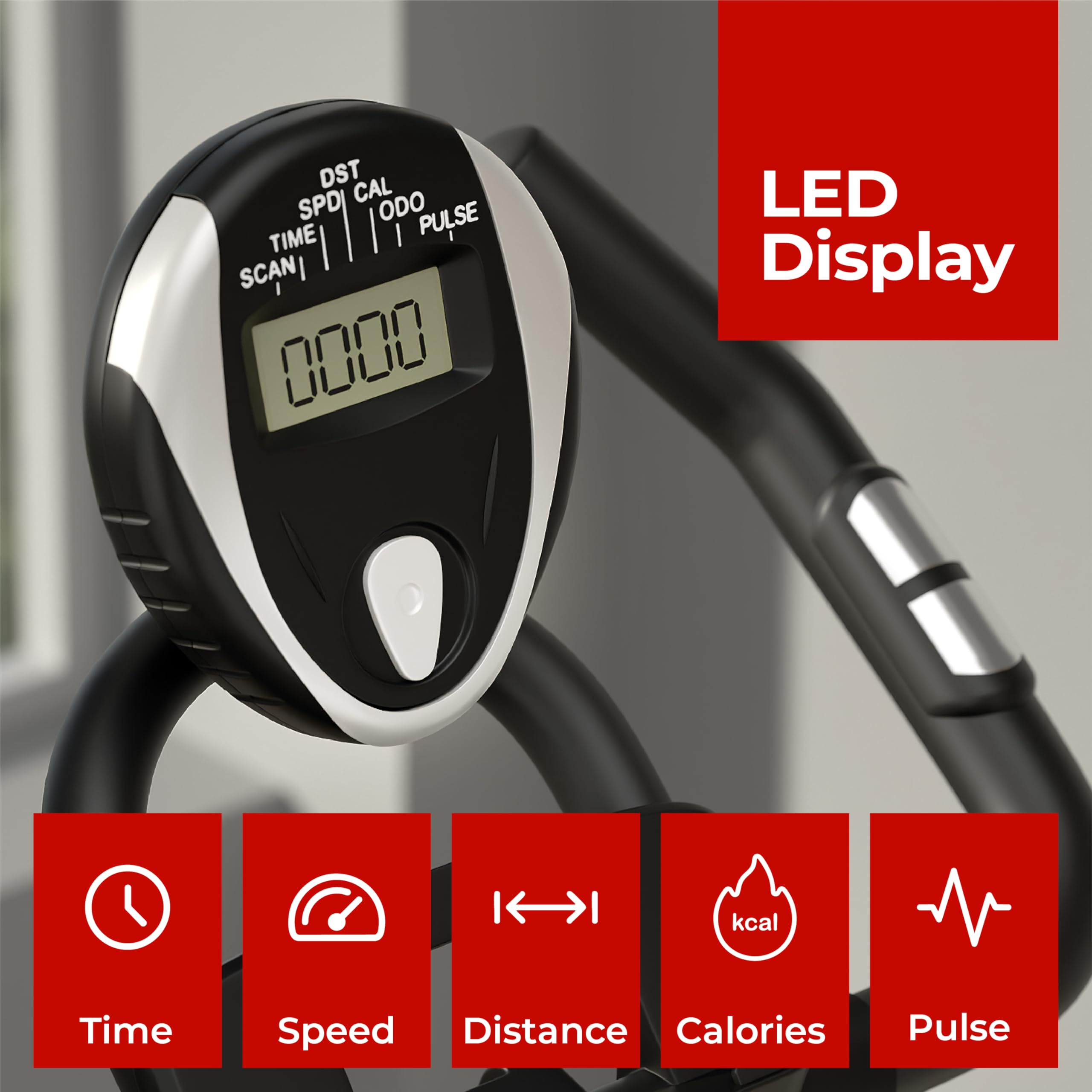 Lifelong Fit Pro Spin Fitness Bike for Home | Exercise Bike for Cardio Workout with 7 KG Flywheel, Adjustable Resistance & LED Display | Cushioned Adjustable Seat | Non-Slip Pedals | Max User Weight 120 KG image 2