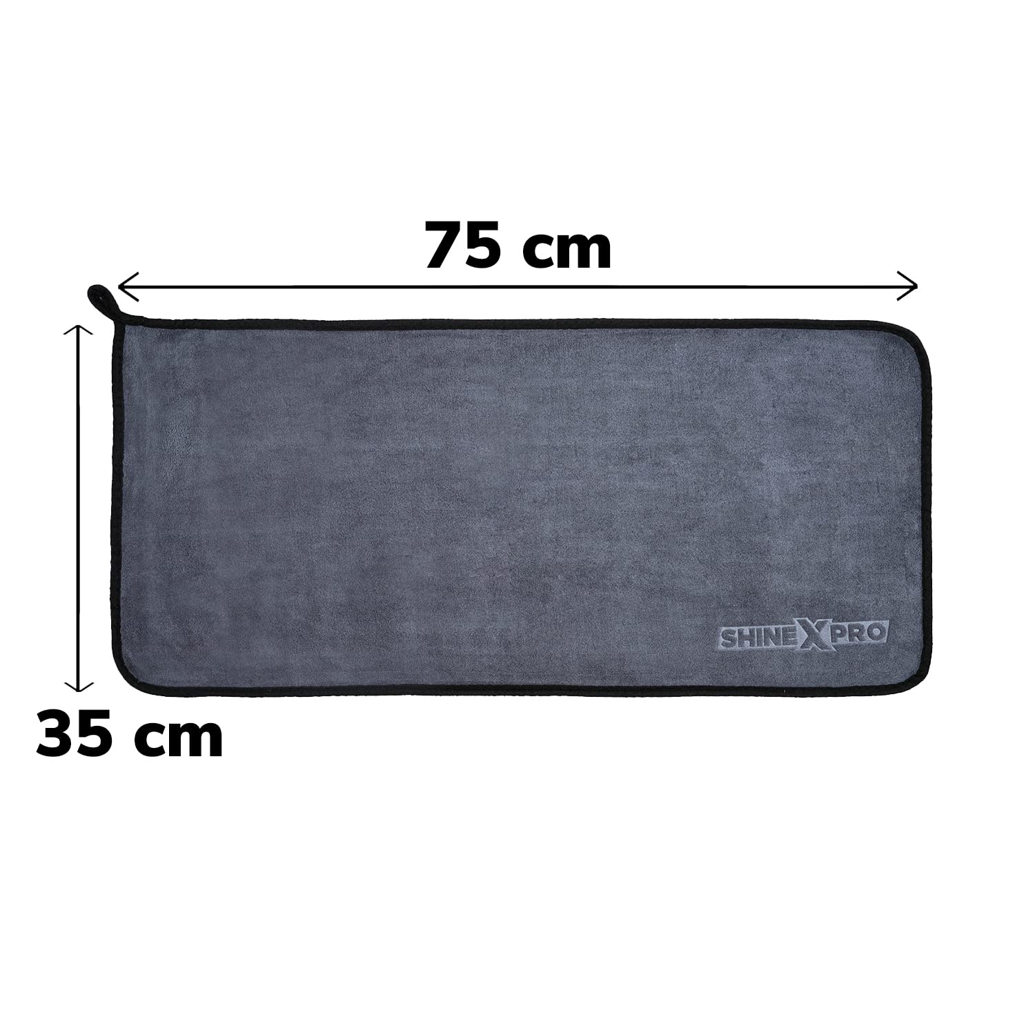 ShineXPro Microfiber Car Cleaning Cloth - OG Soft 500 GSM Extra Large (35x75 CM) Microfiber Cloth for Car and Bike - Suede Edging for Scratchless Drying and Detailing (Pack of 2, Grey) image 4