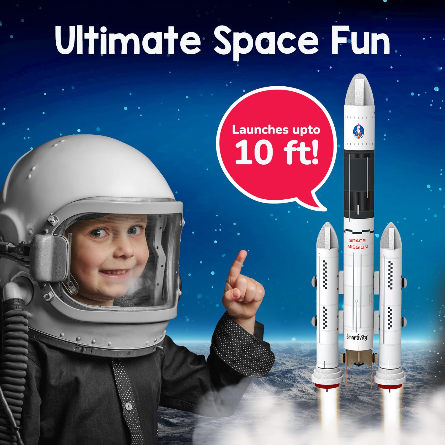 Smartivity DIY Rocket Launcher Kit for Kids 6, 7, 8, 9, 10, 11, 12 Years Old | Build Your Own Rocket and Launcher | Birthday Gift for Smart Kids | DIY Science Toy for Boys & Girls 6-12 Year image 3