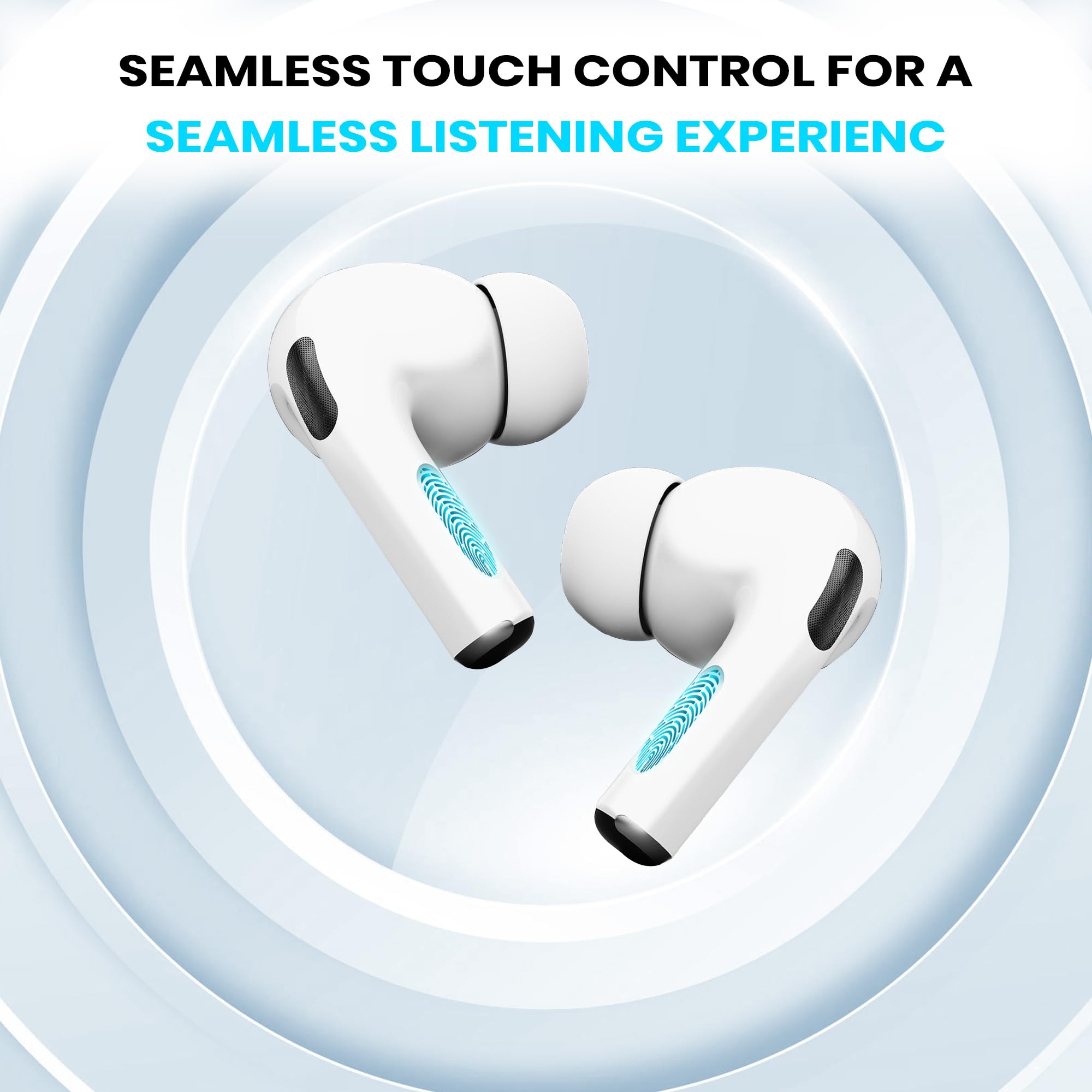 Kratos TW02 Ear Buds Wireless with 30H Playtime, Noise Isolation & Clear Calls, Bluetooth Earbuds with Voice Assistant, Ear Buds with Bluetooth V 5.3 & with Type C Fast Charging, IPX5 TWS Earphones image 5