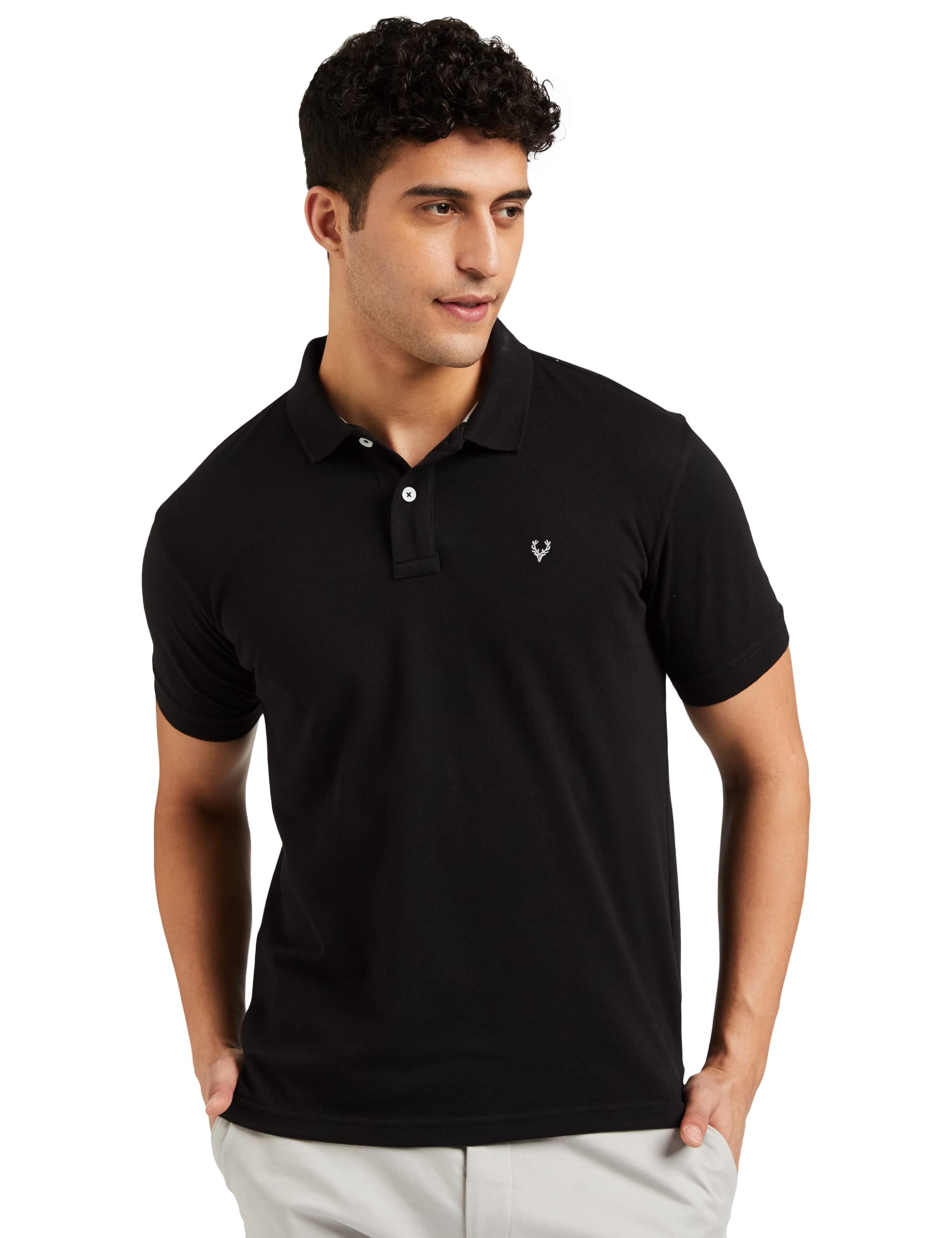Allen Solly Men’s Polo T Shirt | Comfortable Rich Cotton Blend, Band Collar, Regular Fit | Stylish & Premium All Day Wear