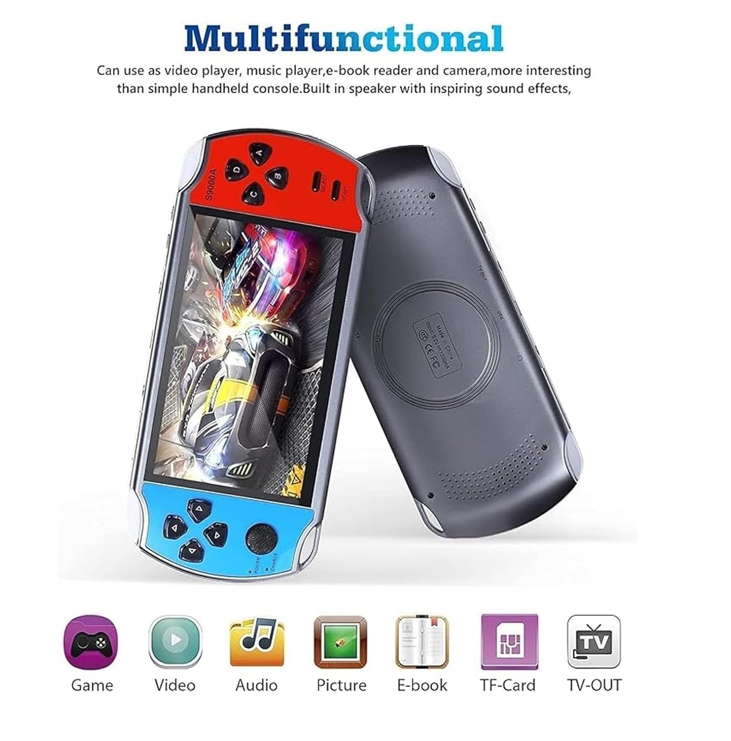 Trendy 2026 Handheld Video Game Console | 4.3” X7 Screen, Double Joystick Control | 8GB Memory, 10000 Games Built-in | MP5 Multifunction with Camera image 3