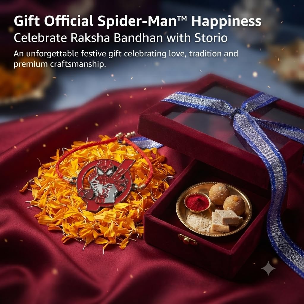 Marvel Spider-Man Metal Fidget Spinner Rakhi | Officially Licensed | 2 in 1 Toy and Rakhi | Rakhi for Boys, Bhaiya, Bhai | Raksha Bandhan Gift image 4
