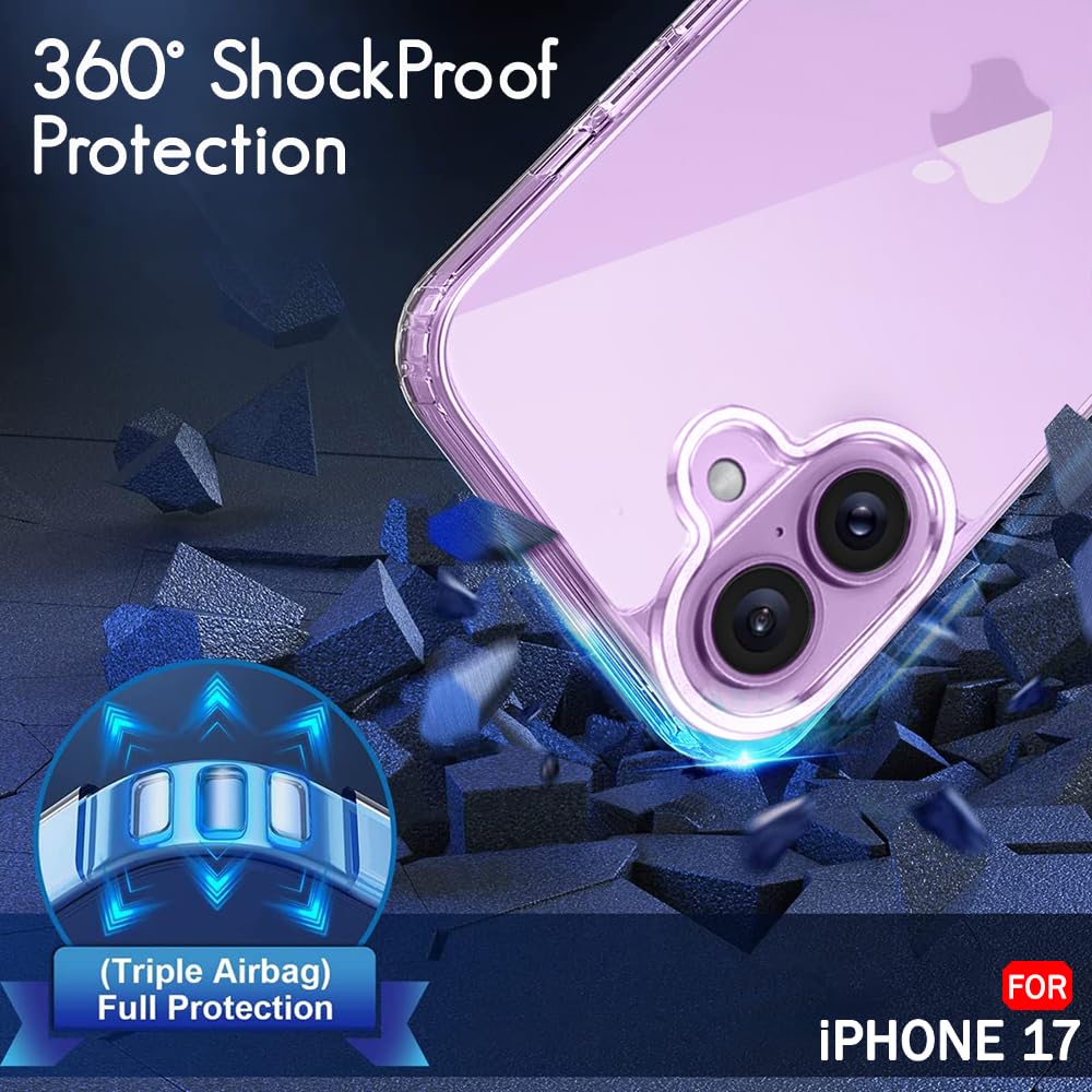 TheGiftKart Ultra-Hybrid Crystal Clear Back Case Cover for iPhone 17 | Shockproof Design | Hard Back Cover Case for iPhone 17 (PC & TPU, Transparent) image 5