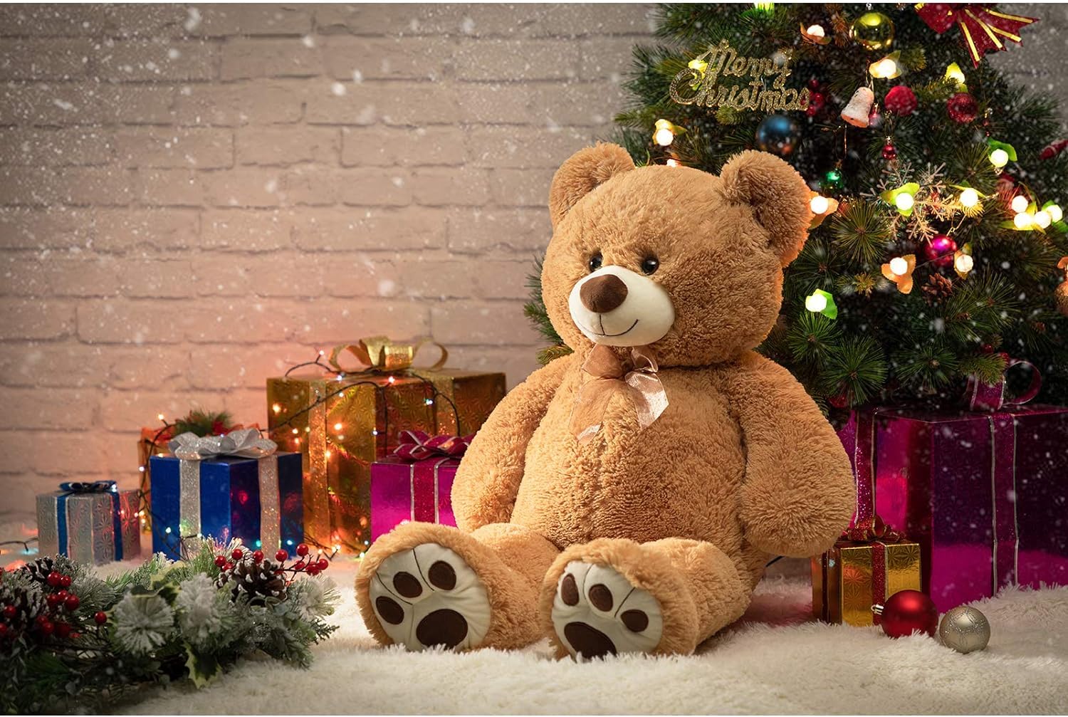 HUG 'n' FEEL SOFT TOYS – 3 Feet Giant Brown Teddy Bear Plush Toy | Big Stuffed Animal | Ultra Soft, Huggable & Cuddly Gift for Kids, Girls, Boys | Perfect for Birthday, Valentine’s Day image 4