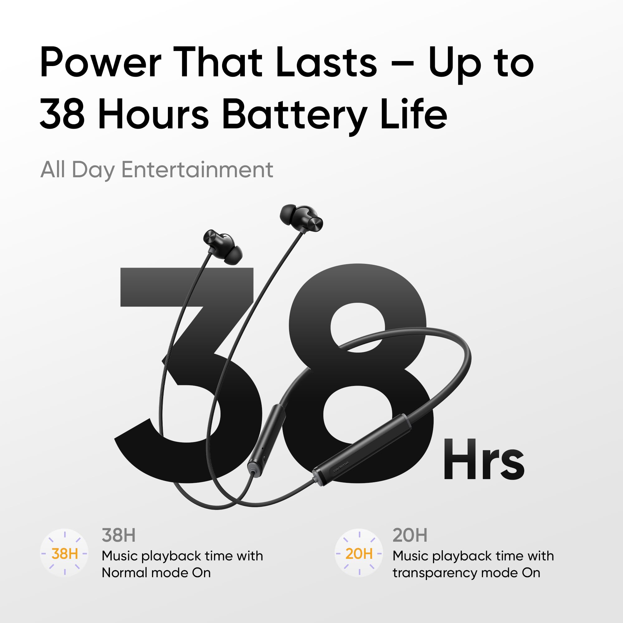 realme Buds Wireless 5 ANC in Ear Bluetooth Headphones,50dB ANC, 13.6mm Dynamic Bass Driver,360° Spatial Audio,45ms Low Latency,Upto 38hrs Playback,IP55 Rating,Dual Device Connection (Midnight Black) image 4