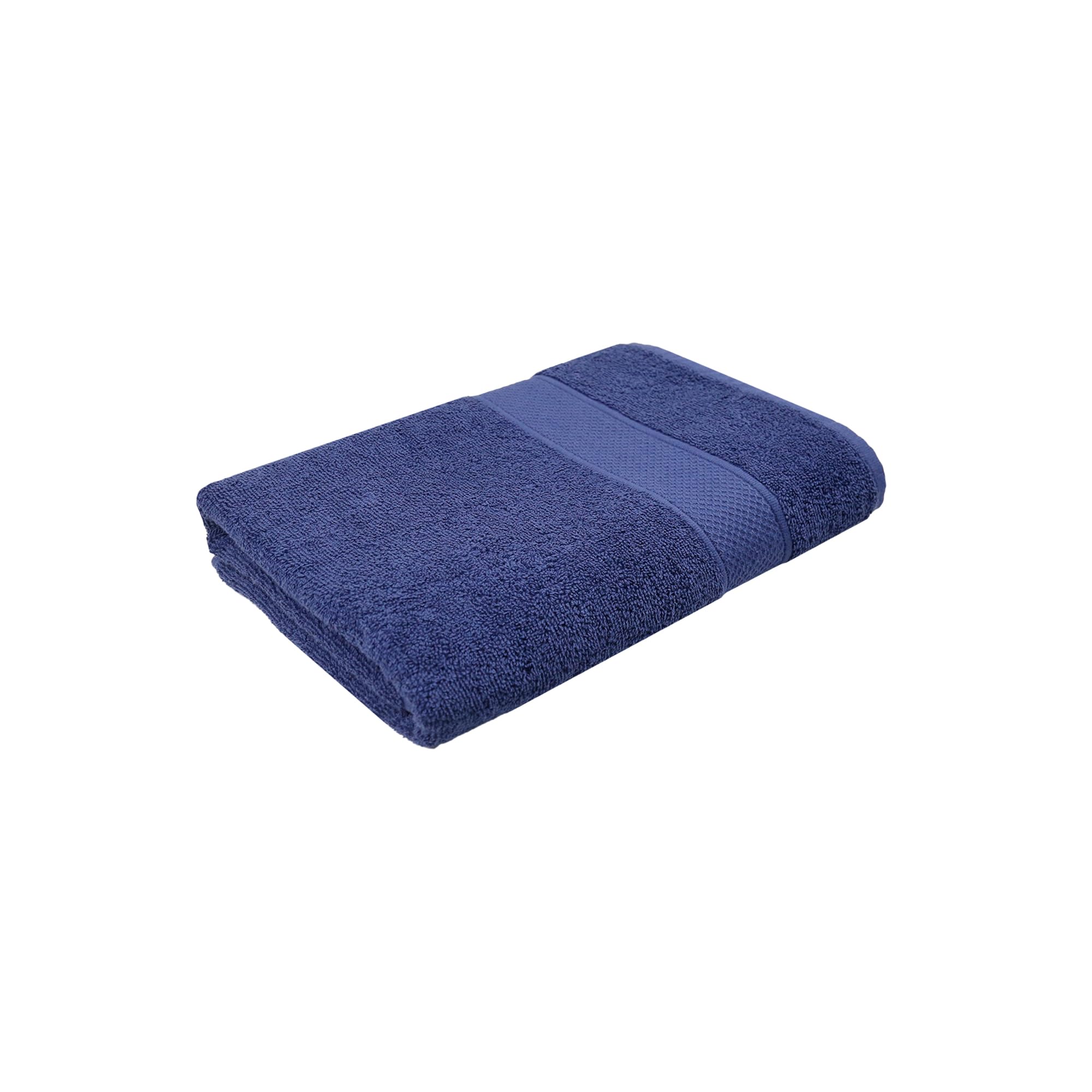 TRIDENT 100% Cotton Towels for Bath | Towels for Bath Large Size Bath Towel - Soft & Absorbent | 450 GSM | 1 Piece Bath Towel for Men/Women | Urban Comfort | 70 cms x 140 cms - New Navy