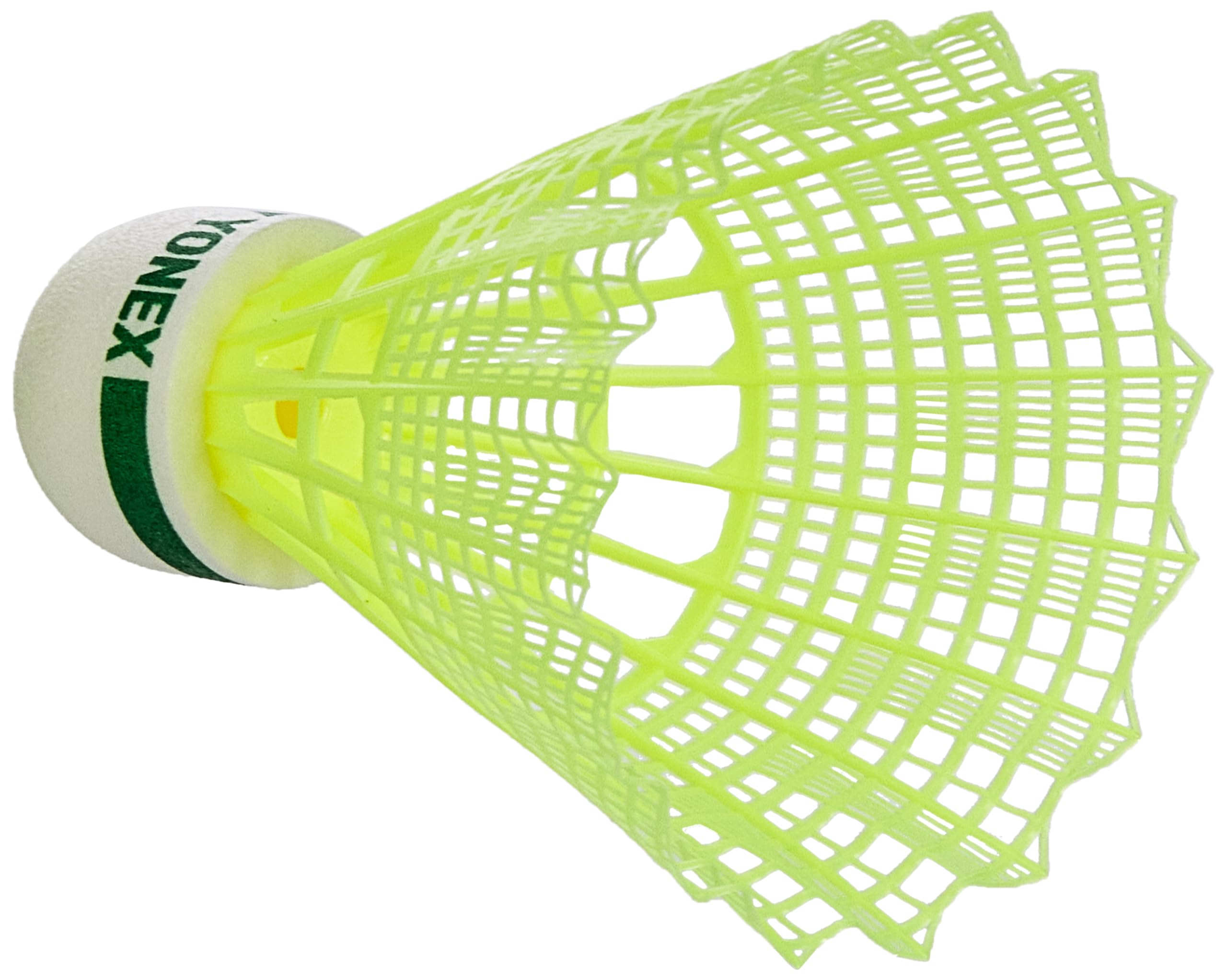 Yonex Mavis 10 Nylon Shuttlecock, Yellow, Pack of 6 | Made in Japan (Green Cap)