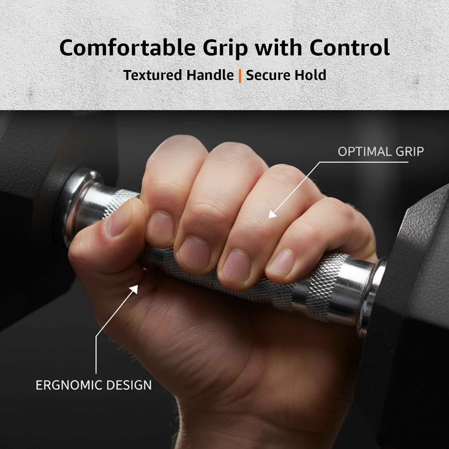 amazon basics Rubber Encased Hex Dumbbell Weight Set Of 2, 5 Kg,Black image 4