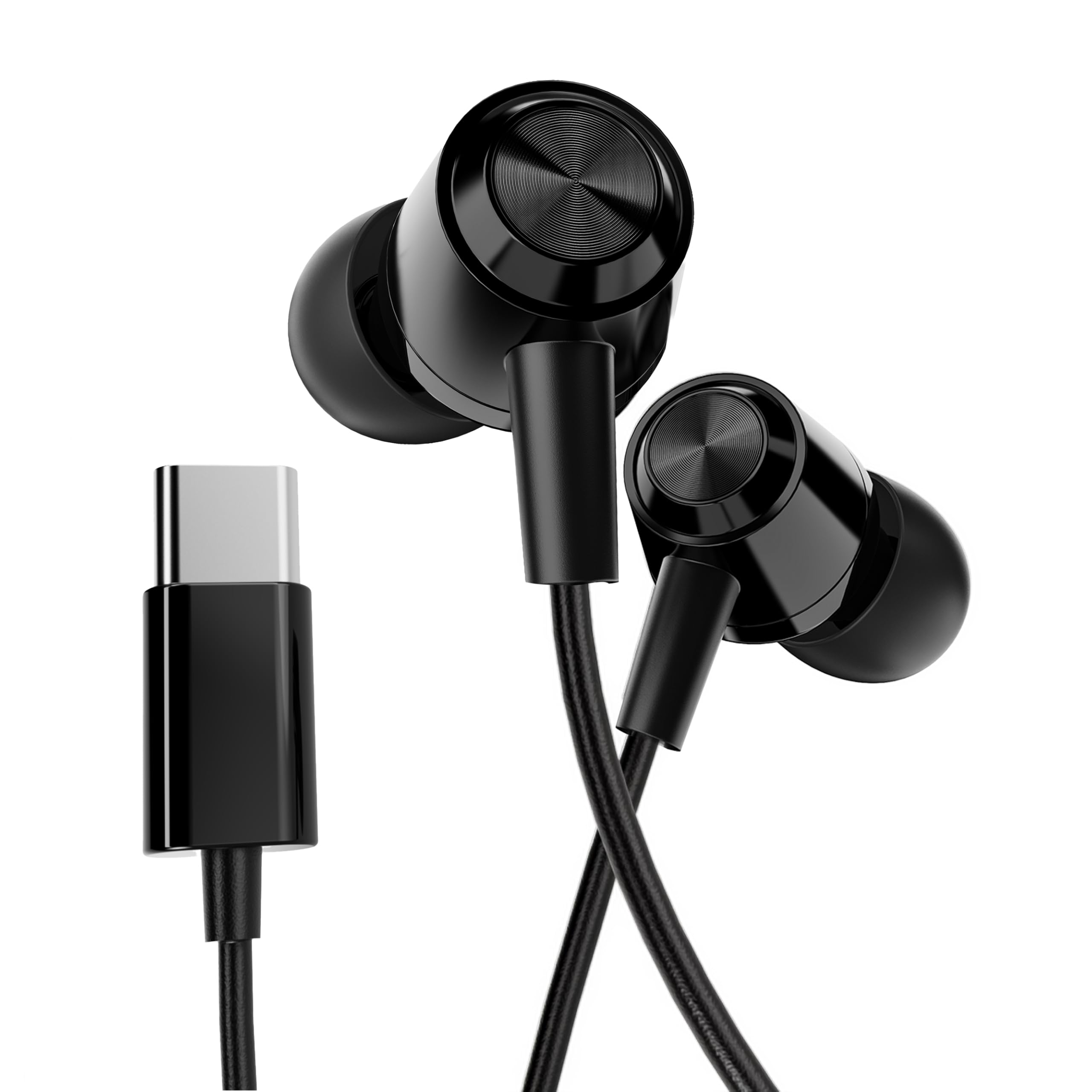 GOBOULT WiredX 500 Earphones with Type-C Input, 13mm Bass Drivers, Inline Controls, IPX5, Earphones Wired Headphones with mic