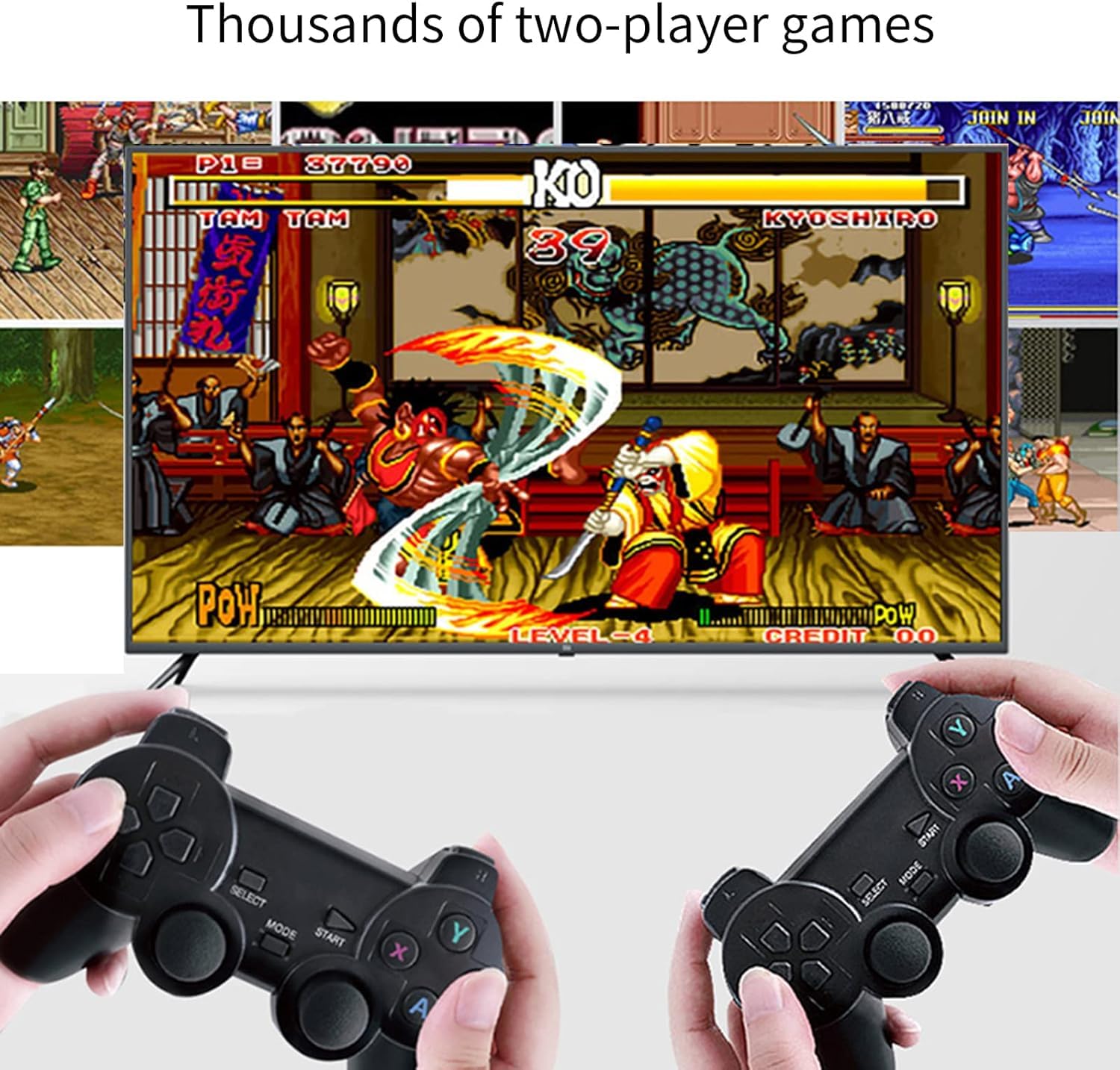 New Video Game for Tv | Video Games for Tv Gaming | Wireless Retro Gaming Console 4K HD | Plug & Play Video Games for TV | 21K+ Games | 10 Emulators | Dual-Players Game Stick for Kids image 4