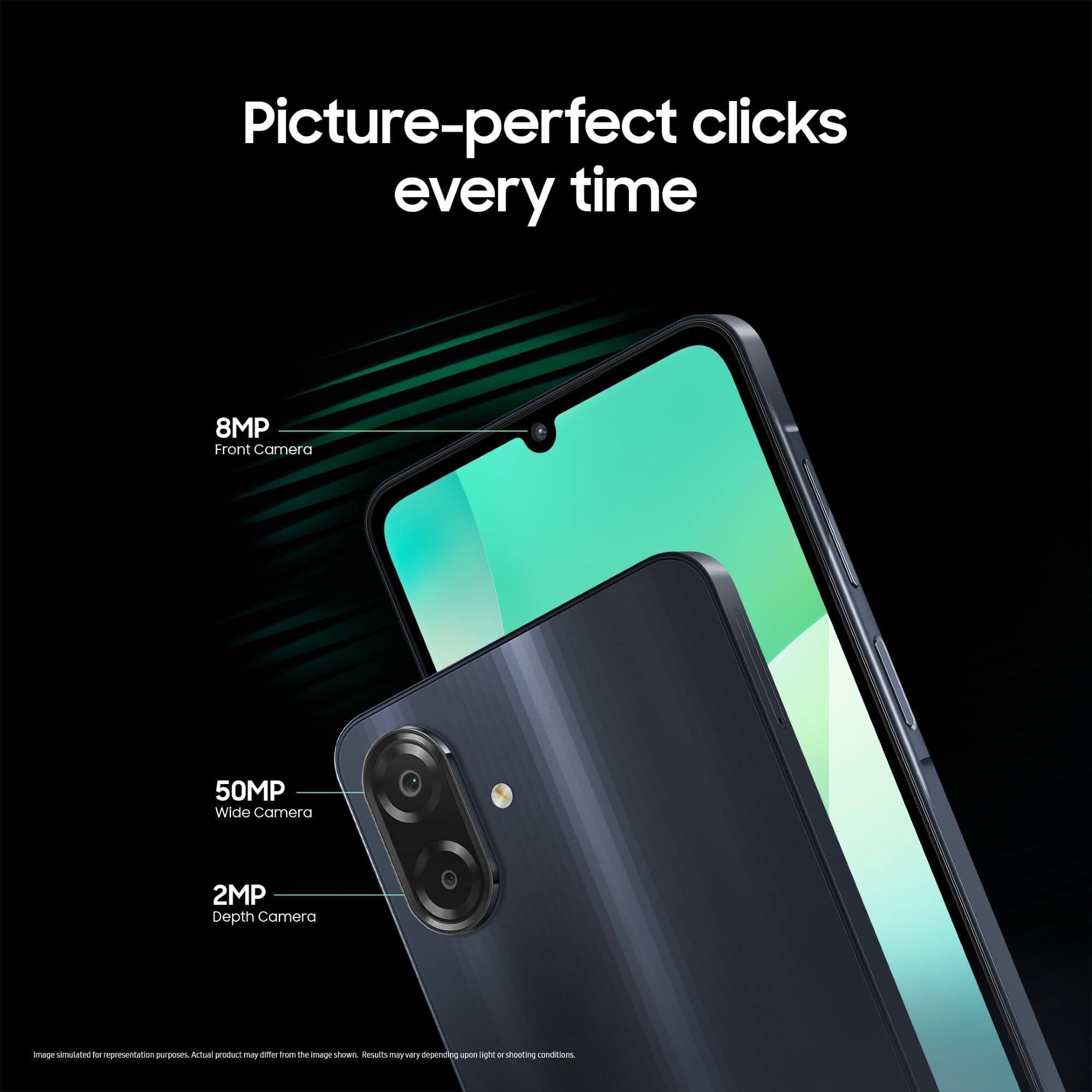 Samsung Galaxy M07 Mobile (Black, 4GB RAM, 64GB Storage) | MediaTek Helio G99 | AnTuTu 624K | IP54| 50MP Camera | 7.6mm Slim | 5000mAh Battery | 25W Fast Charging | 6 Gen OS Upgrades | Without Charger image 4