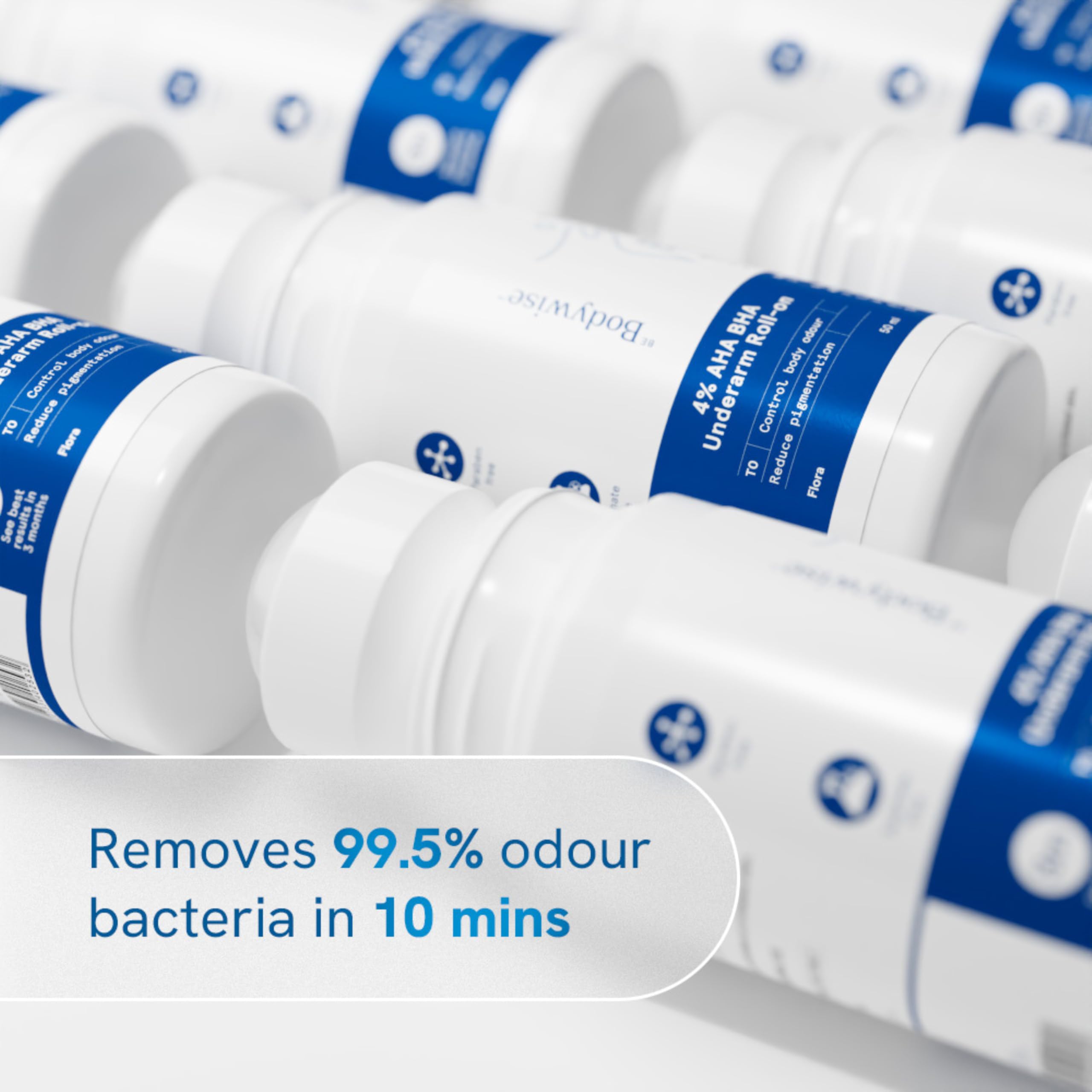 Be Bodywise 4% Aha Bha Underarm Roll On, 2% Lactic, 1% Mandelic and 1% Salicylic Acid, Controls Odour & Reduces Pigmentation, 0% Alcohol & 0% Aluminium, Flora Fragrance, 50ml image 5