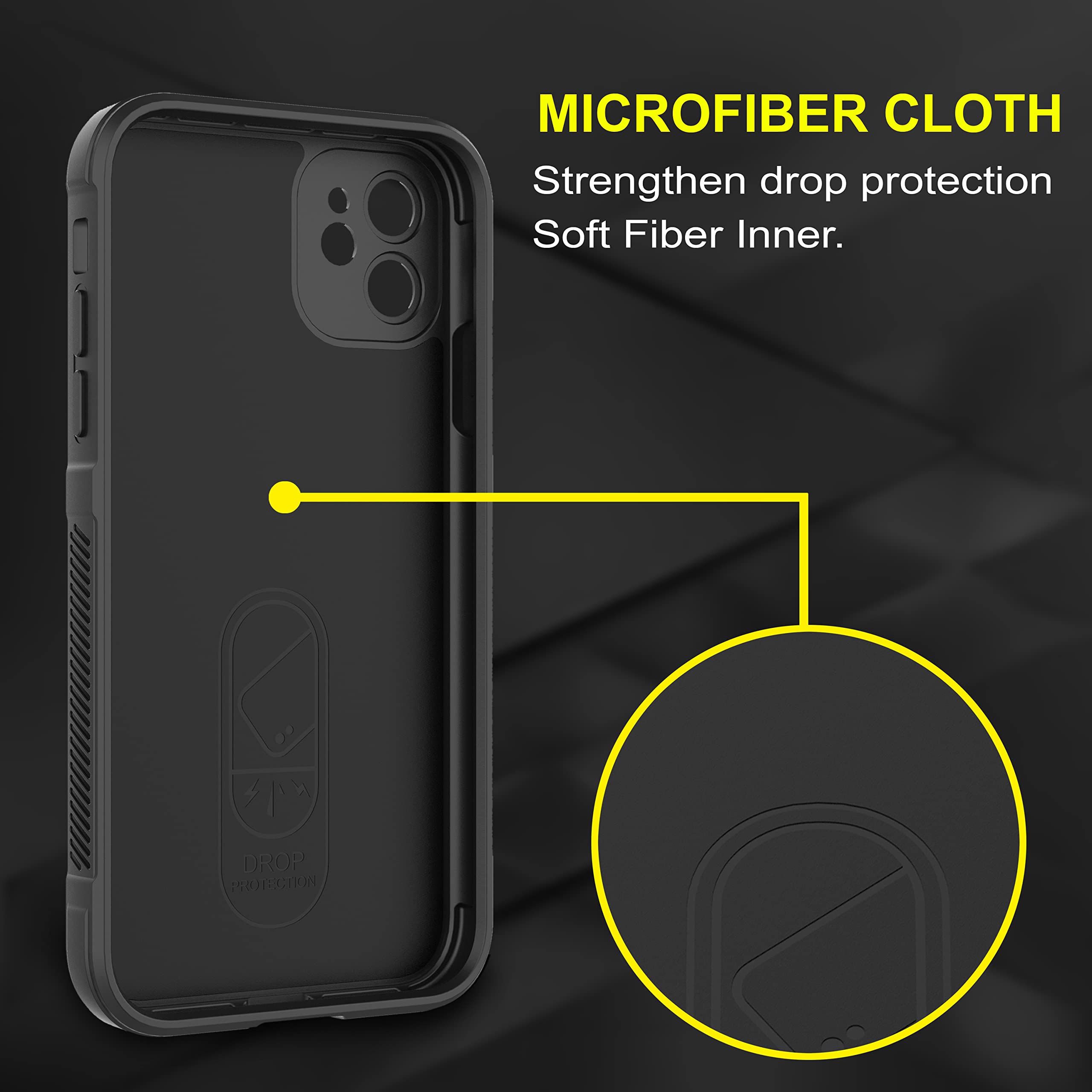 Zapcase Back Case Cover for iPhone 11 | Compatible for iPhone 11 Back Cover | Liquid Silicon Magic Case with Camera Protection | Black image 4