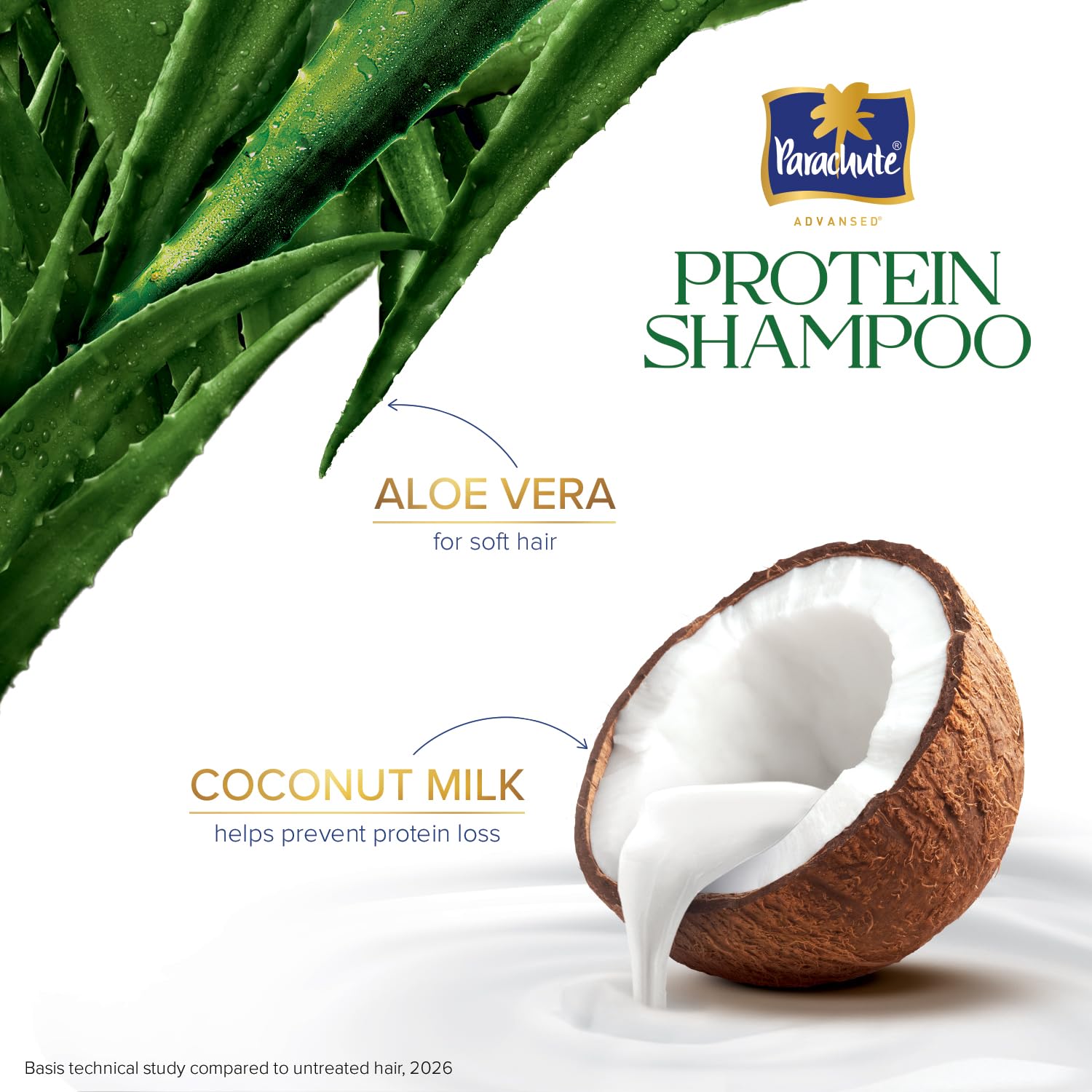 Parachute Advansed Protein Shampoo | with Coconut Milk and Aloe Vera | For up to 100% Damage Repair & up to 3X Softer Hair | Protein Lock Technology | Paraben-Free | For Men & Women | 1.2L image 3