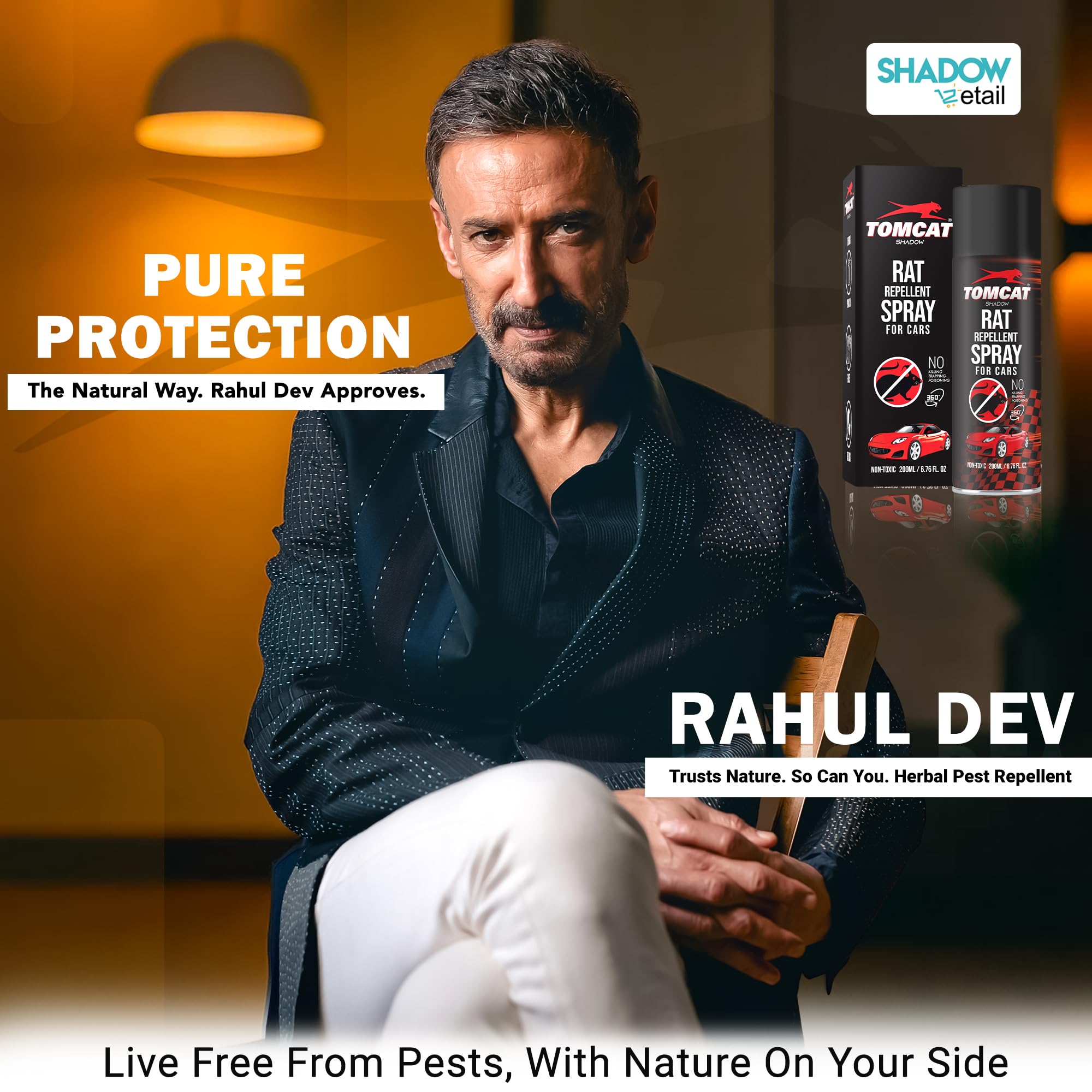 Shadow Securitronics Tom CAT No Entry Rat Repellent Spray for Cars Highly Effective with and Lasts 1 Year Leak Free Easy to Spray Nozzle 1st time in India (1) - FORMULATION 1 X 200 ML image 2