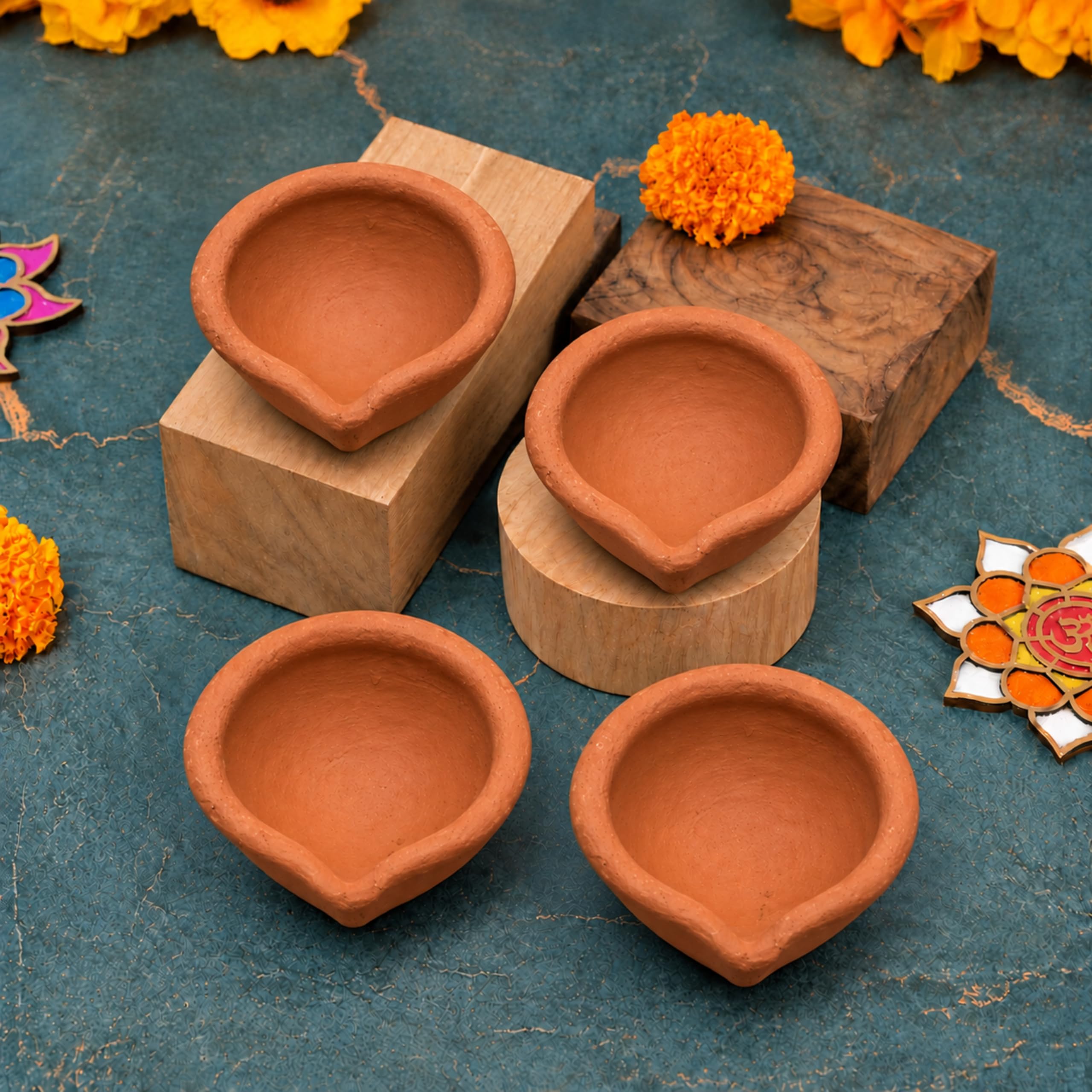 Clay Diya|Traditional Clay Diya|Pack of 4 image 2