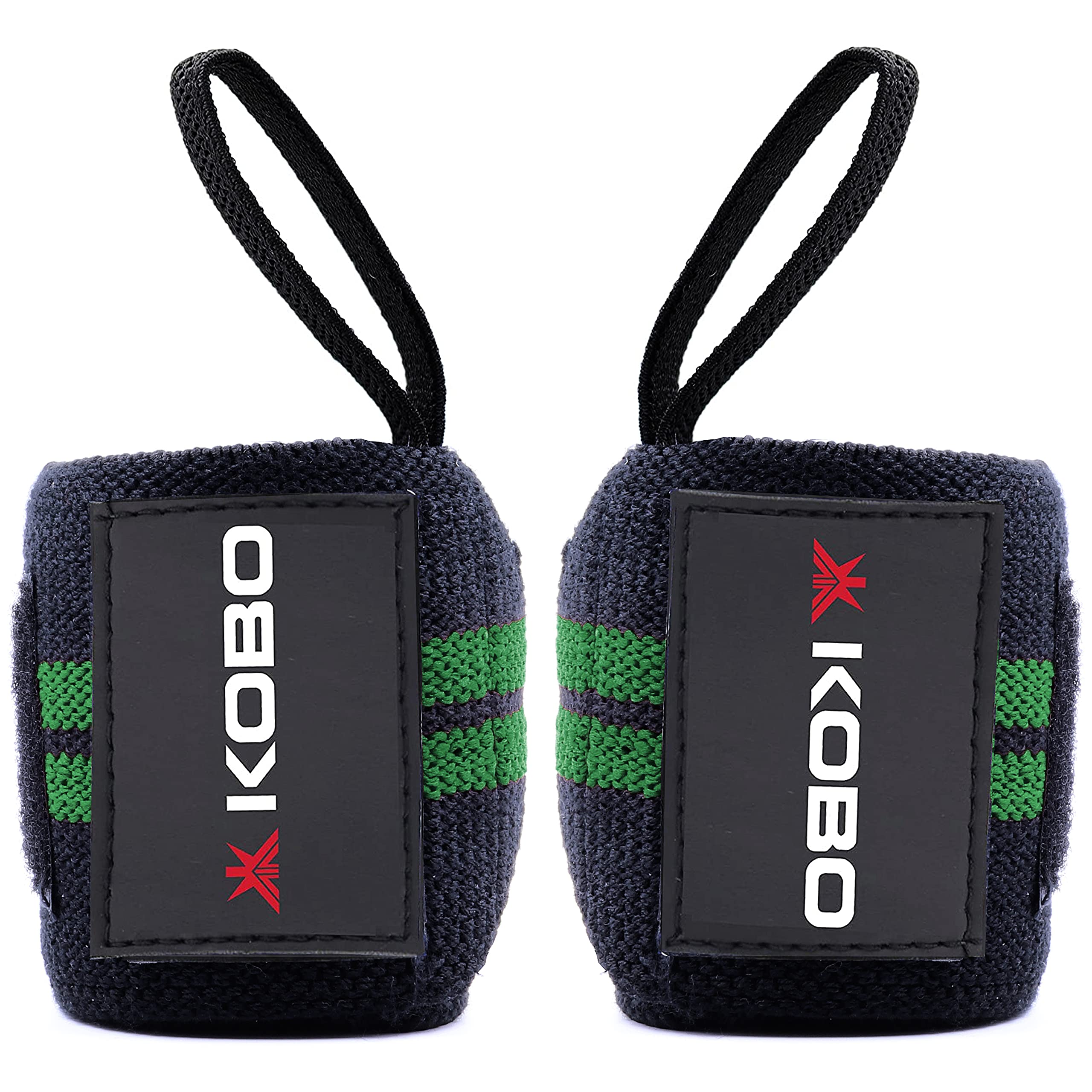 Kobo Camouflage Grey Wrist Wraps with Thumb Loop - Professional Wrist Support Braces for Men & Women - Weight Lifting Cross Fitnesspowerliftingstrength Training