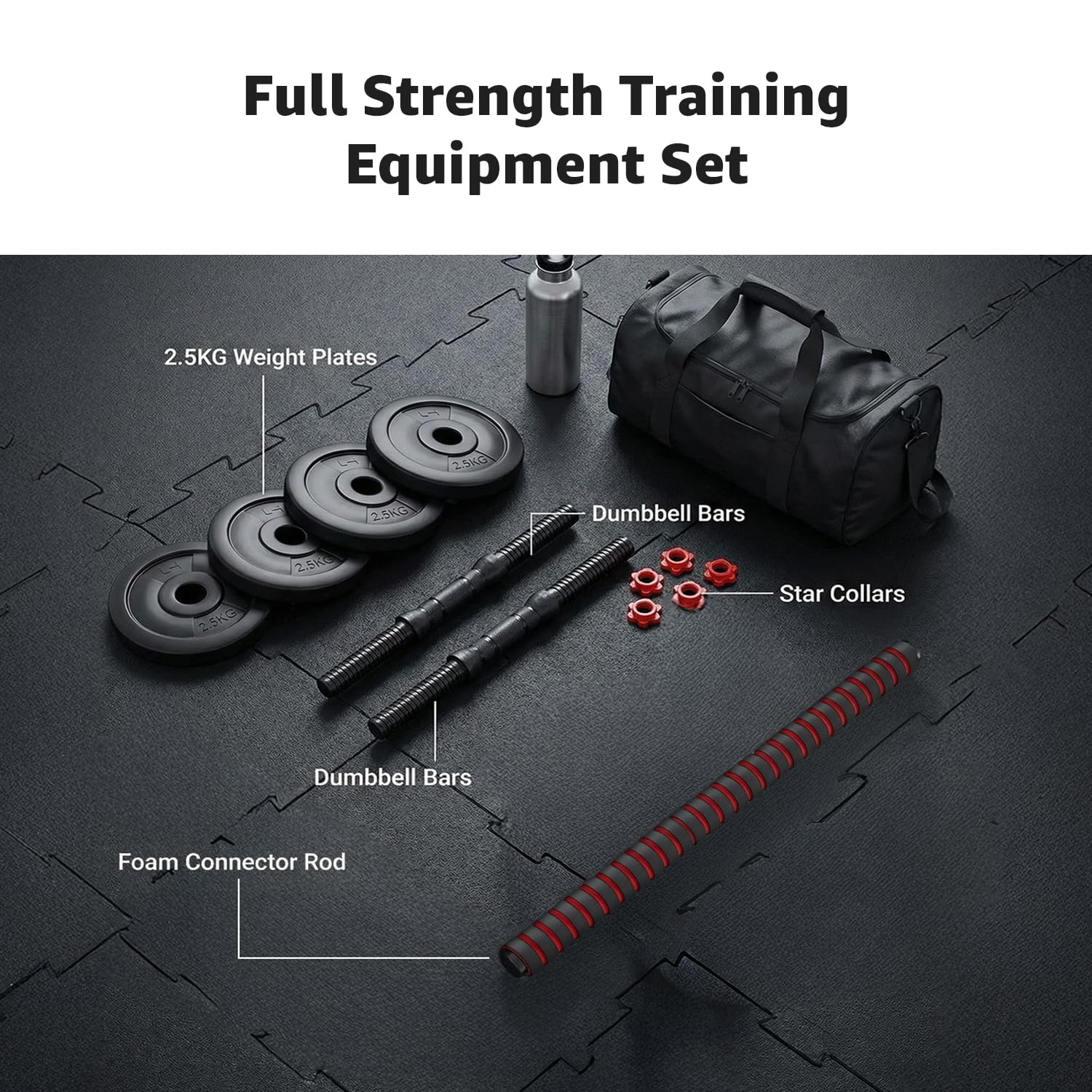 Amazon Brand - Symactive PVC 3-in-1 Convertible Dumbbells Set image 3