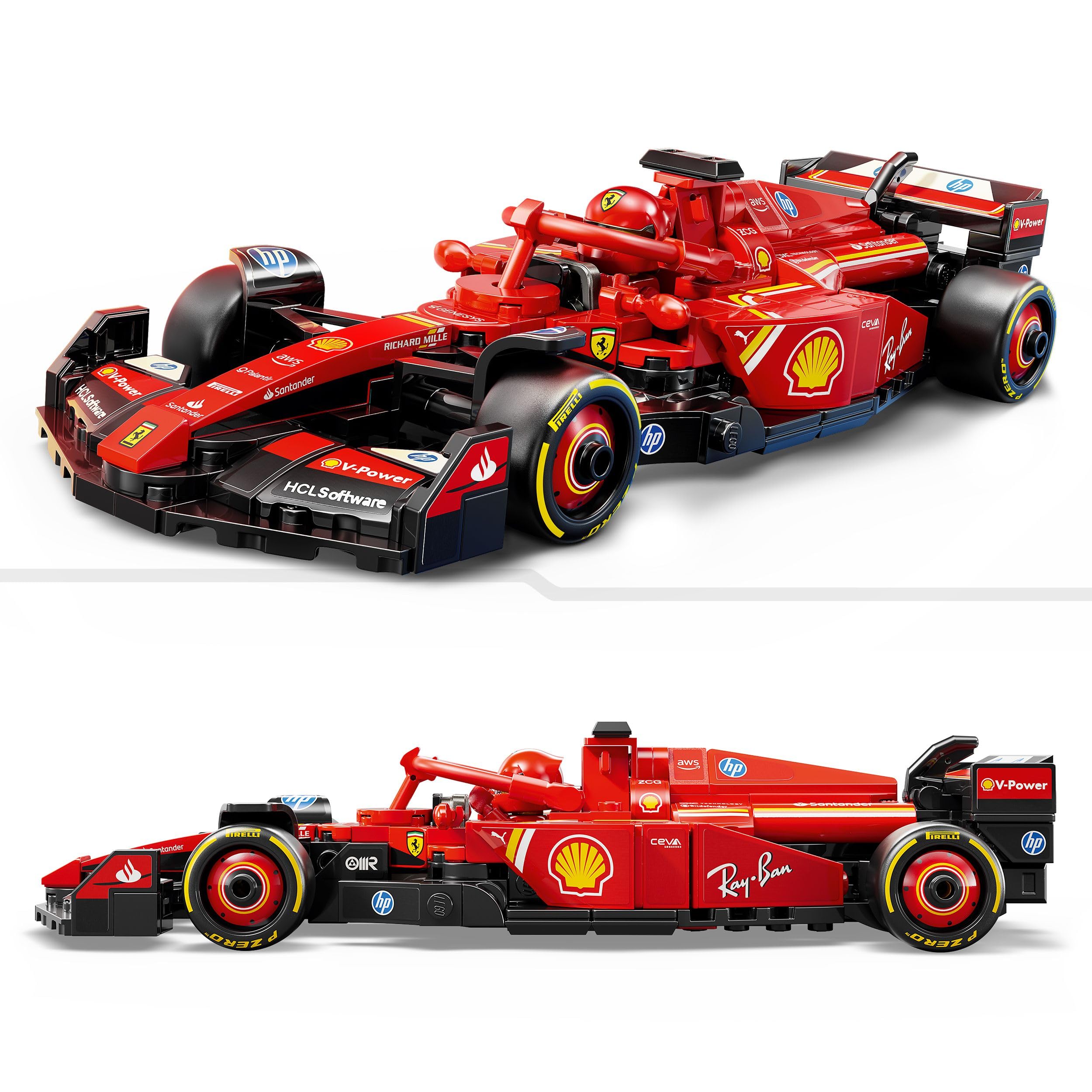 LEGO Speed Champions Ferrari SF-24 F1 Race Car Driver Set 77242 Building Blocks Toys for 10+ Gift for Boys and Girls image 3