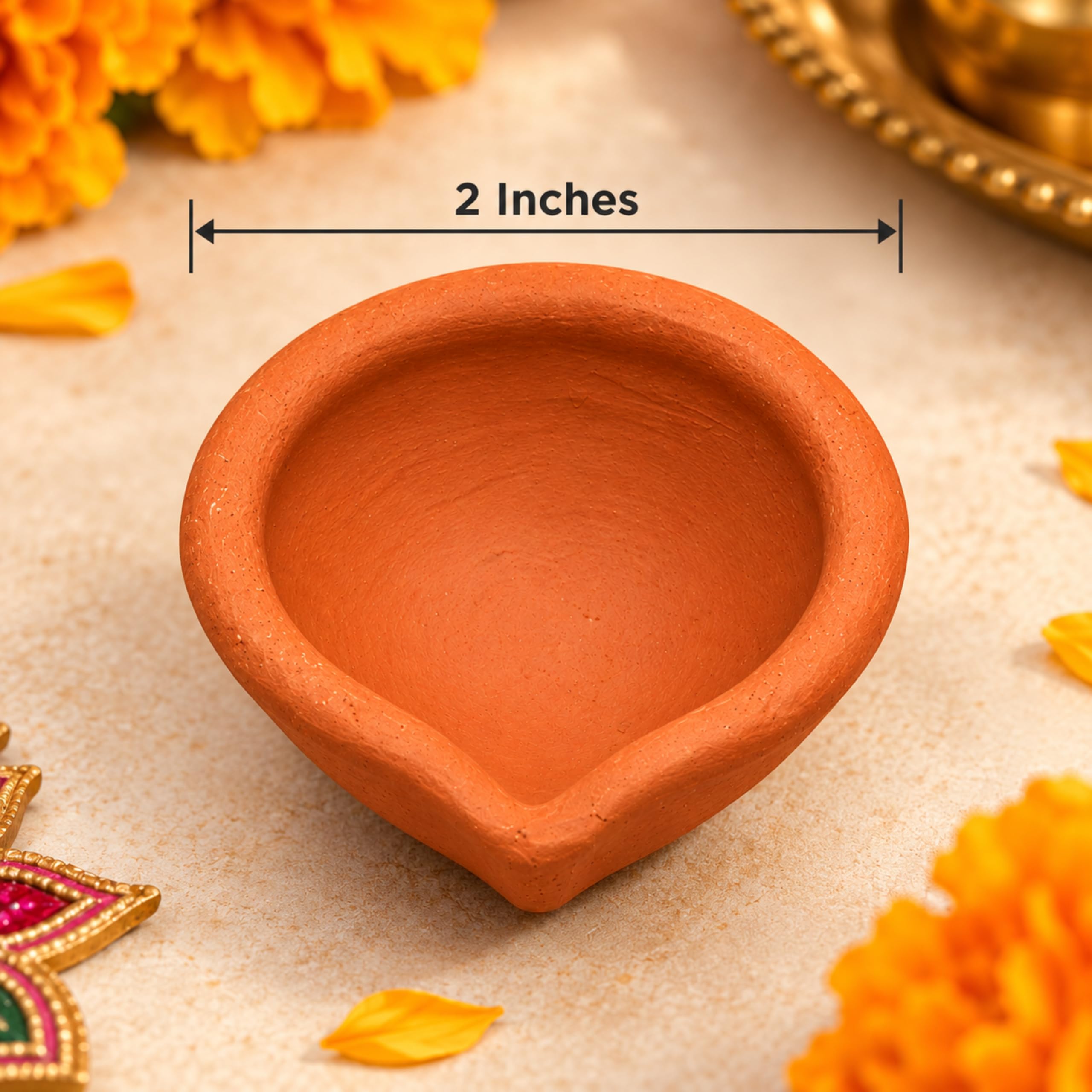 Clay Diya|Traditional Clay Diya|Pack of 4 image 3