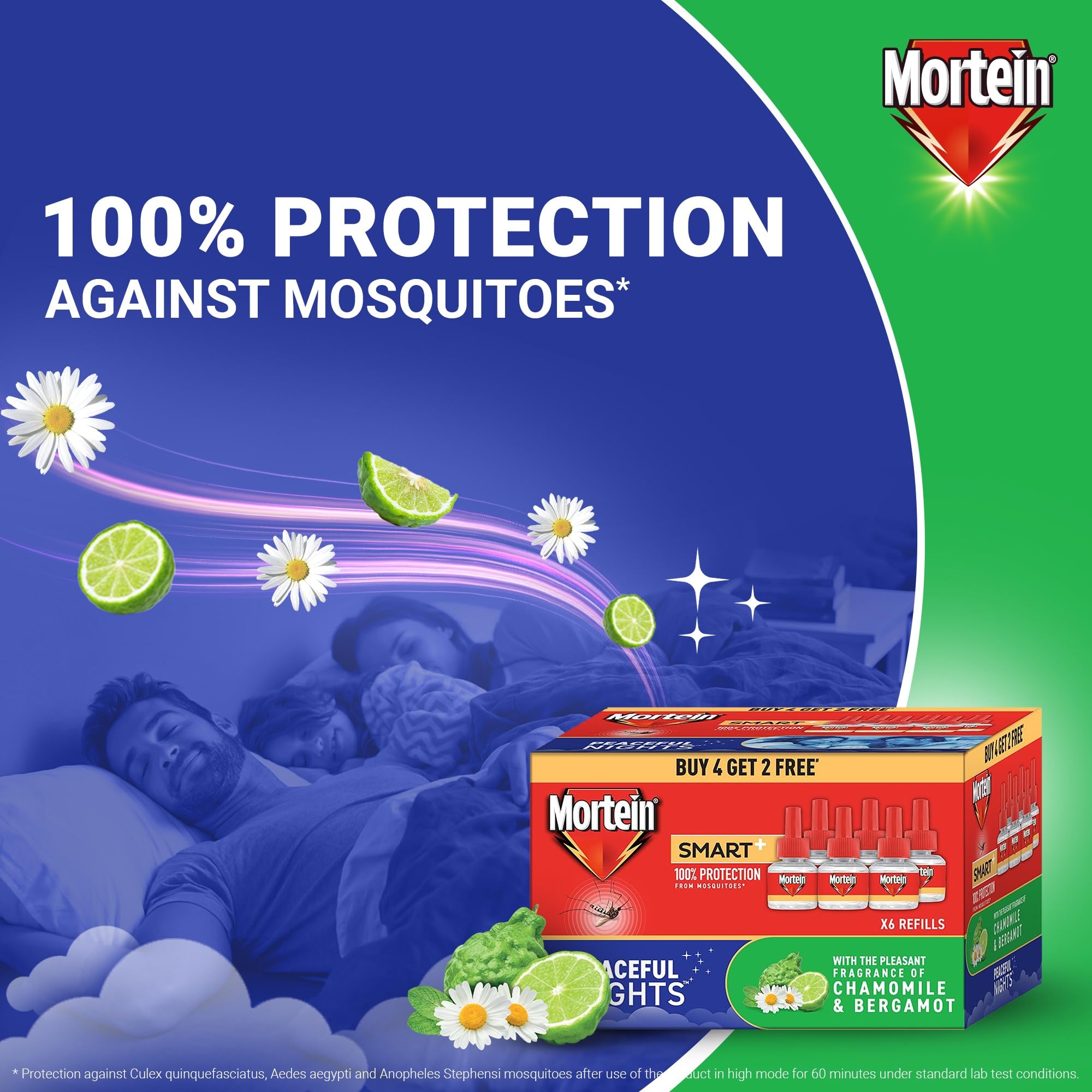 Mortein 45ml x 6 (Buy 4 Get 2 Free) Fits All Machines | SmartPlus Mosquito Repellent Refill | Mosquito Repellent & Killer | 100% Protection from Dengue Mosquitoes, Pack of 6 image 3