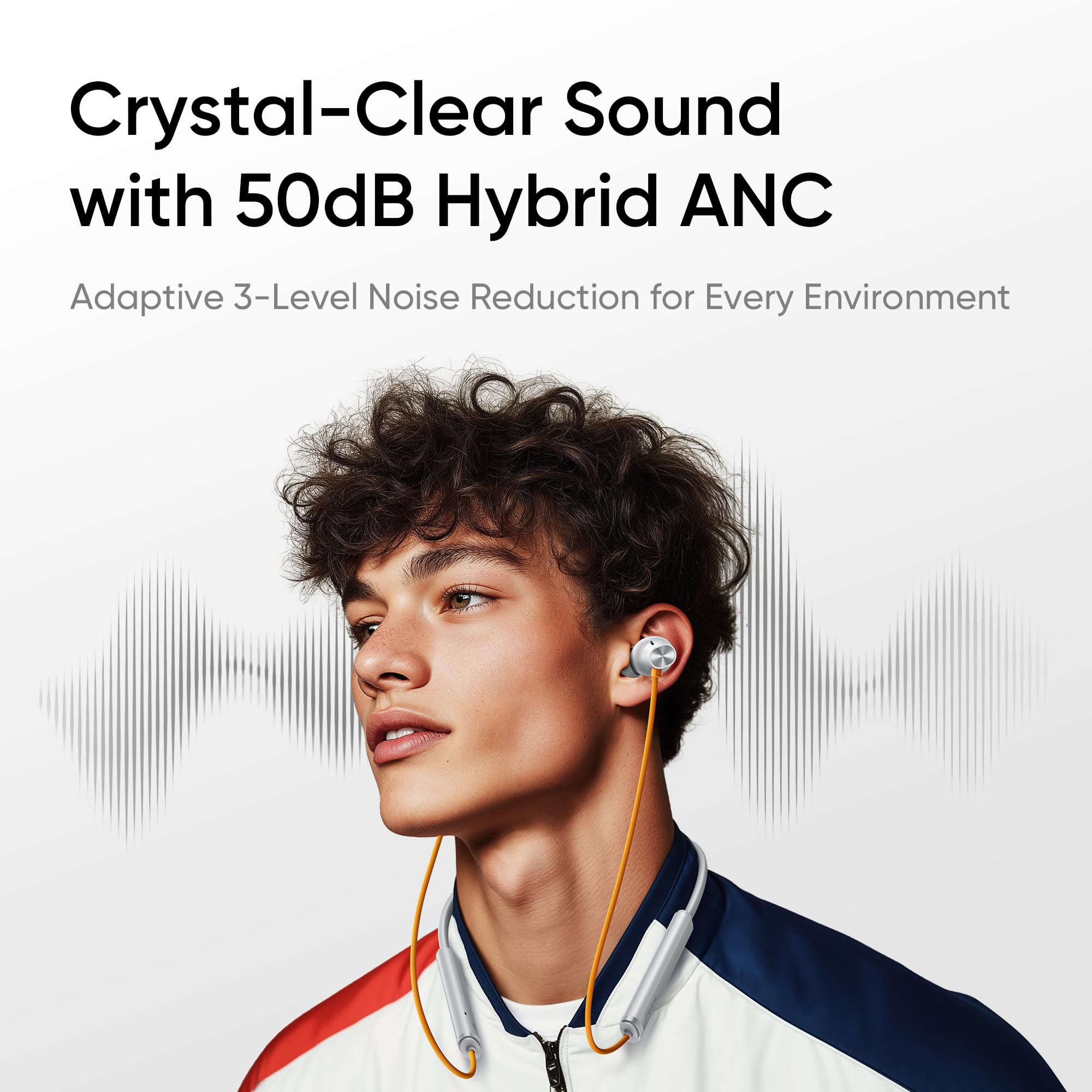 realme Buds Wireless 5 ANC in Ear Bluetooth Headphones,50dB ANC, 13.6mm Dynamic Bass Driver,360° Spatial Audio,45ms Low Latency,Upto 38hrs Playback,IP55 Rating,Dual Device Connection (Midnight Black) image 3