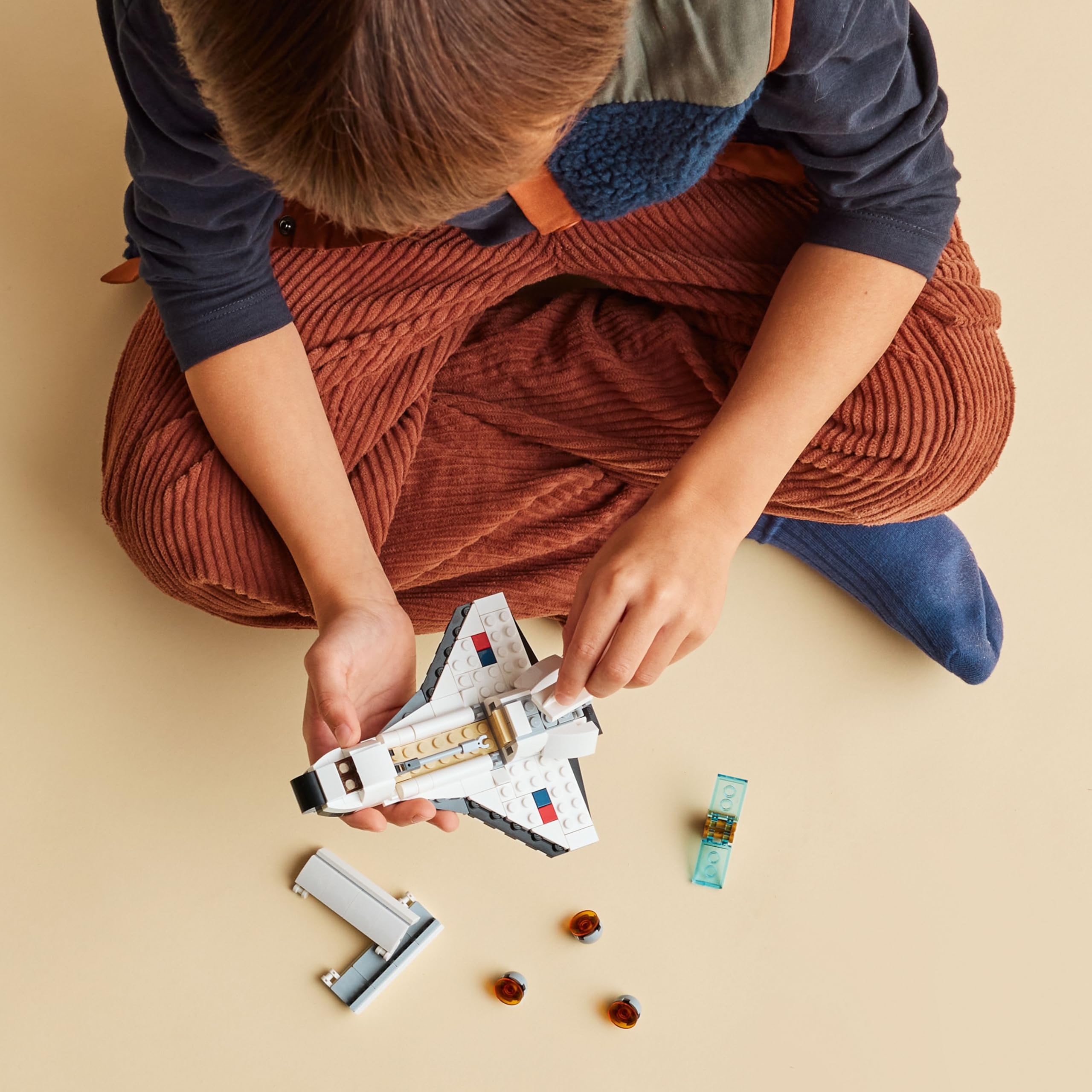LEGO Creator Space Shuttle 31134 Building Toy Set with Astronaut and Spaceship Models for Kids Aged 6+ image 4