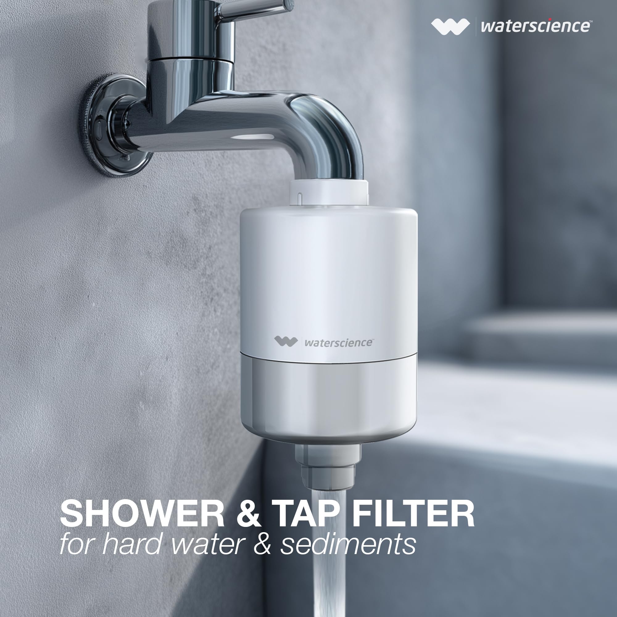 WaterScience CLEO Hard Water Softener for Tap and Shower | Hard Water Filter for Tap | shower filter for bathroom | with Set of Metal Adaptors - CLEO-SFU-423 image 2