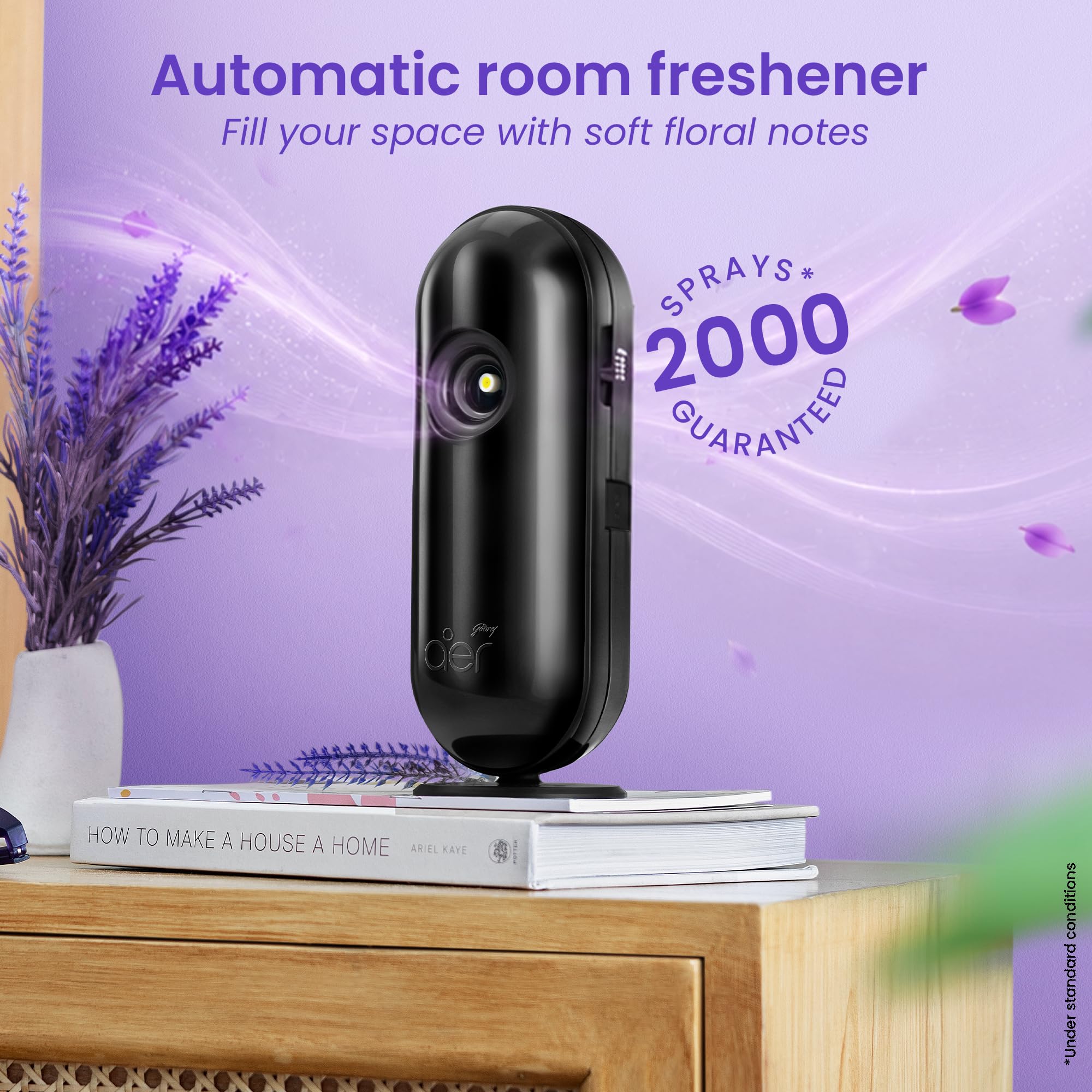 Godrej aer Matic Automatic Room Fresheners Refill Pack | Violet Valley Bloom | 2000 Sprays Guaranteed | Lasts up to 60 days (210ml) image 3