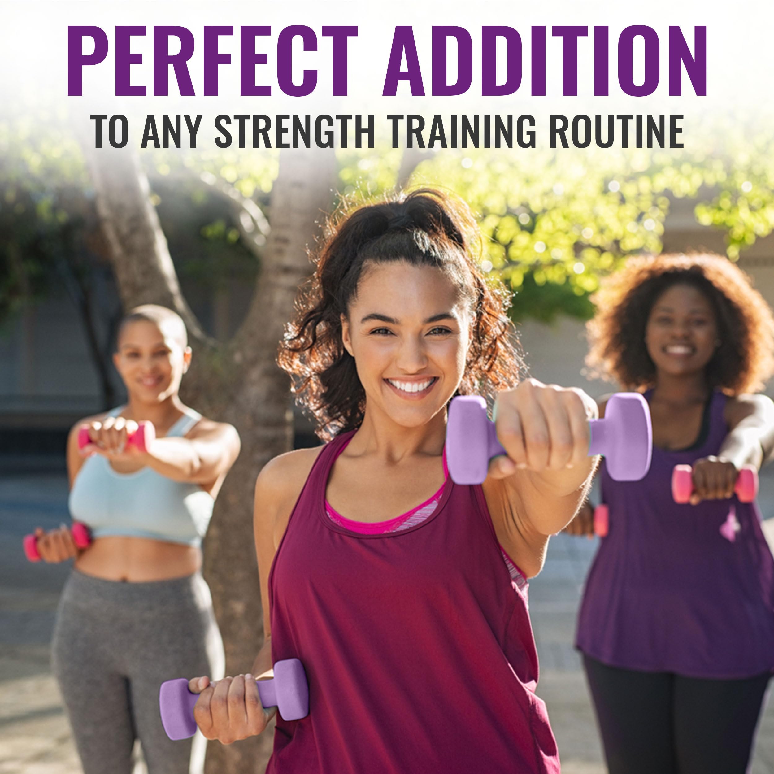 Slovic Dumbbell Set [2 Kg Each] | Neoprene Dumbbells Set for Home Gym | Gym Dumbbells Set for Home Workout | Gym Equipment for Home Workout | Anti-Skied Iron Dumbell | Dumbbells for Women [Purple] image 5