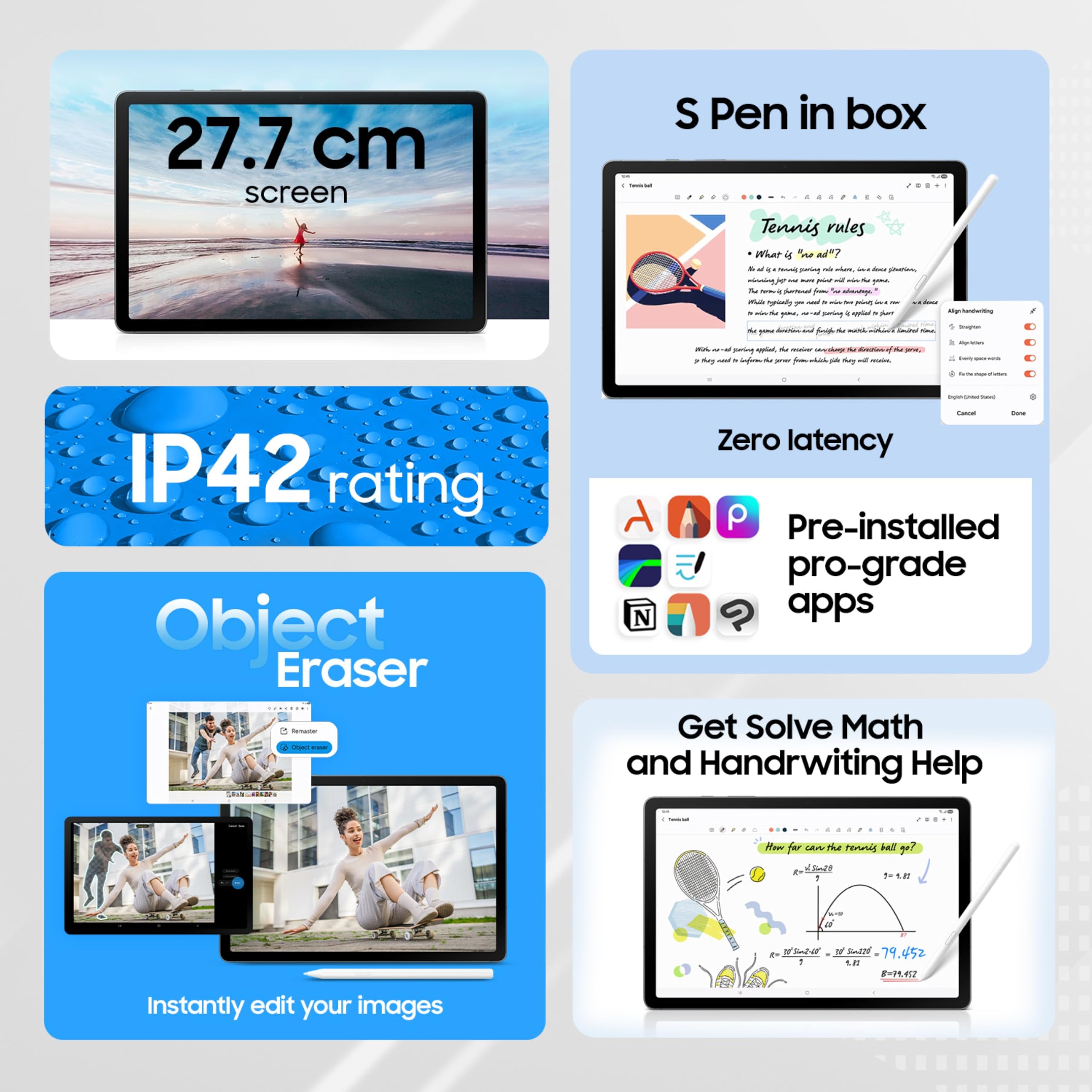 Samsung Galaxy Tab S10 Lite [Smartchoice], 10.9-inch (27.7 CM), LCD Display, 6GB RAM, 128GB ROM, Wi-Fi, Dual Speakers, S Pen, Gray, AI Enabled image 3
