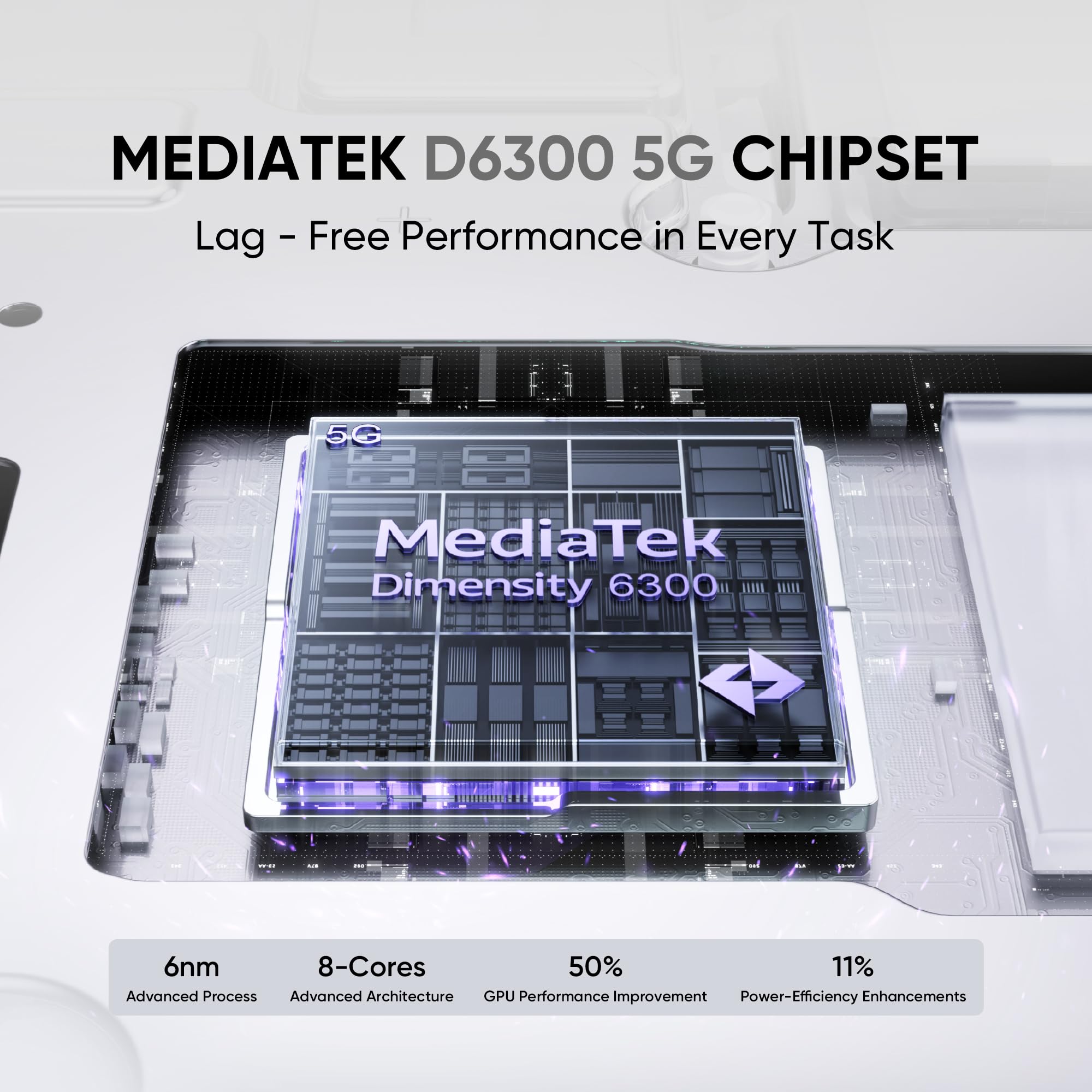 realme NARZO 80 Lite 5G (Onyx Black, 4GB+128GB) | 6000mAh Long-Lasting Battery | MediaTek Dimensity 6300 5G | AI Assist | IP64 Rated Water & Dust Resistance | Military-Grade Durability image 5