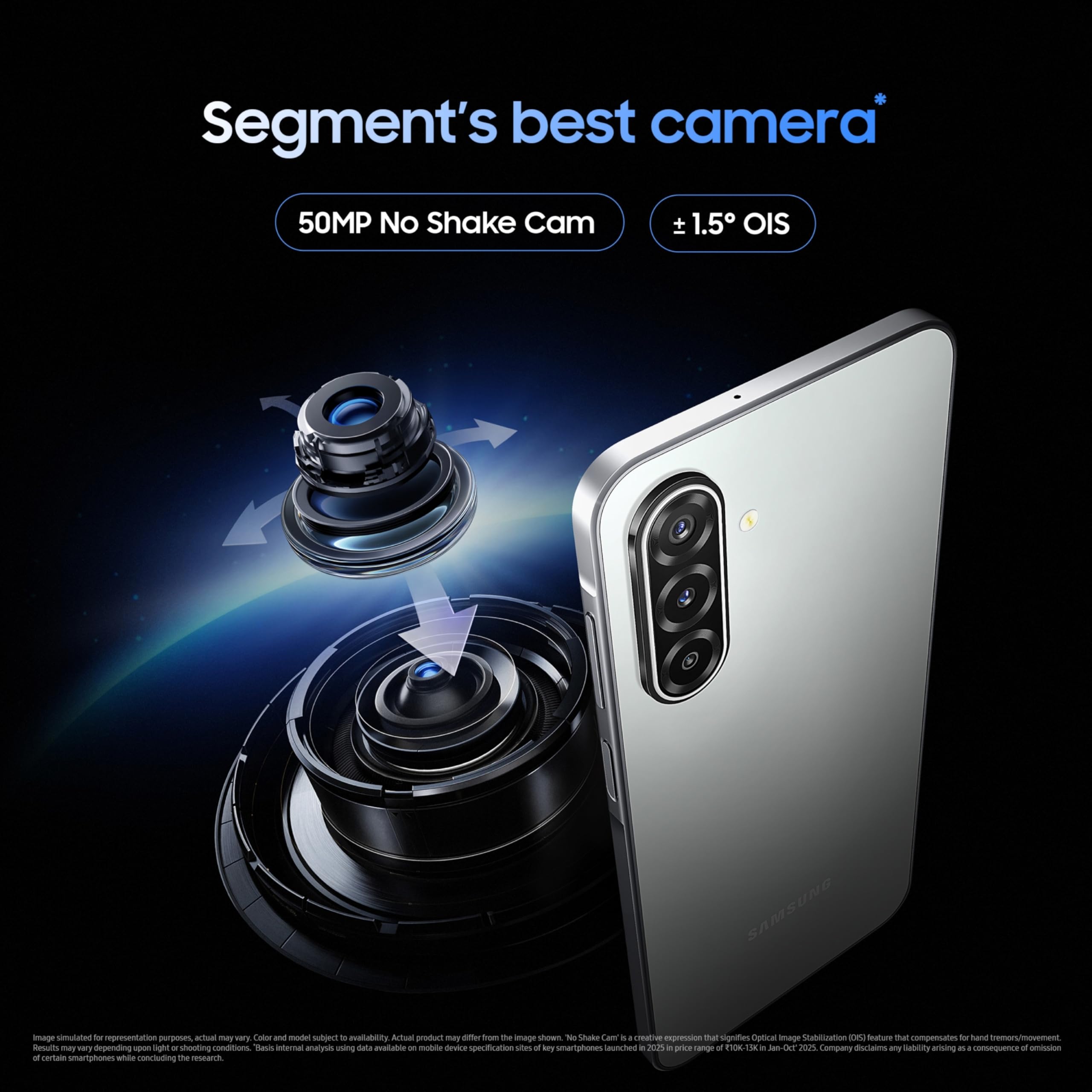 Samsung Galaxy M17 5G Mobile (Sapphire Black, 4GB RAM, 128GB Storage) | 50MP OIS Triple Camera | Gorilla Glass Victus | IP54 | 6 Gen OS Upgrades | AI | Gemini Live | Lag-Free Gaming | Without Charger image 4