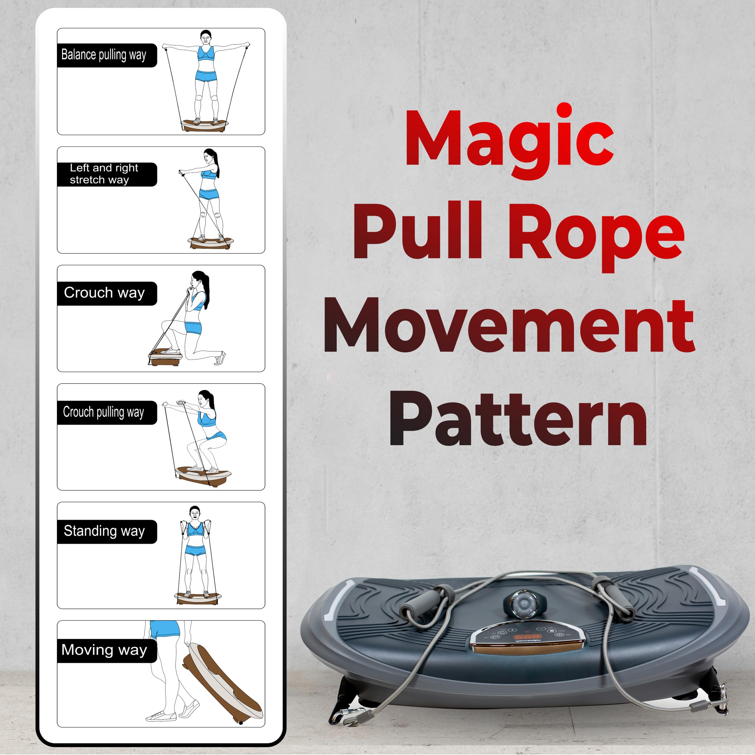 Robotouch Vibraslim Body Shaper Fitness Equipment (Black-Wireless Watch) image 4