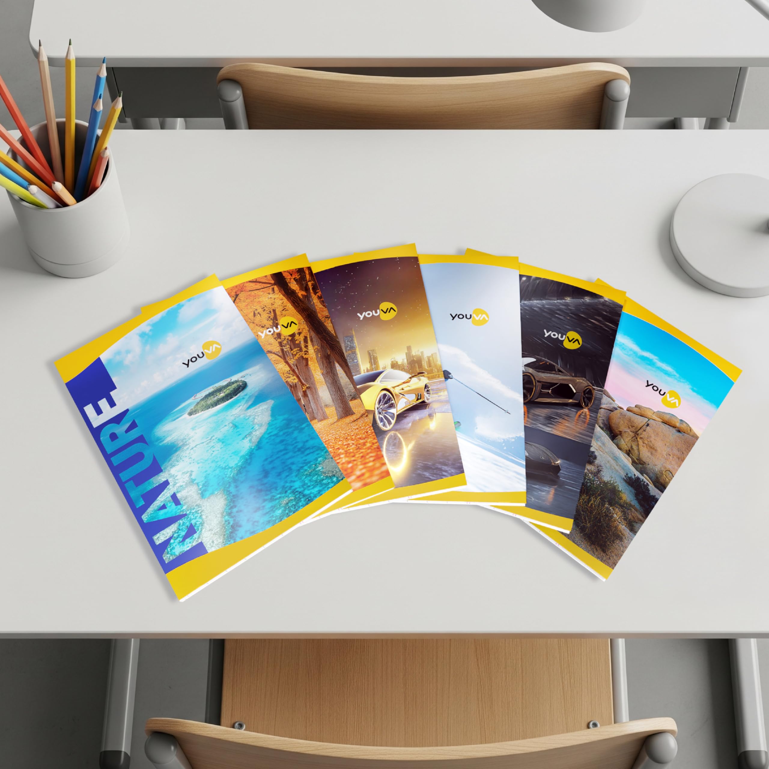 YOUVA Navneet Soft Bound Long Book/Soft cover Notebook for Students | Single Line | 172 Pages | Pack of 6 | Regular Size 17 cm x 27 cm image 3